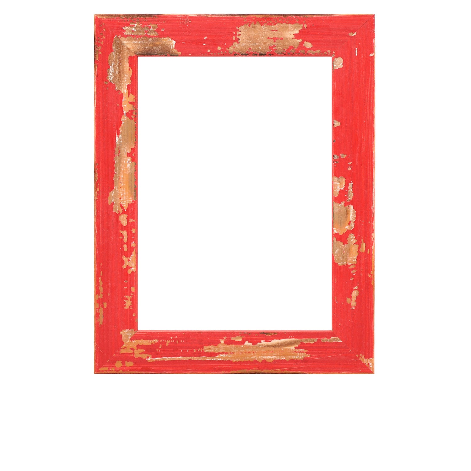 Red Rustic Distressed Wood Picture Frame