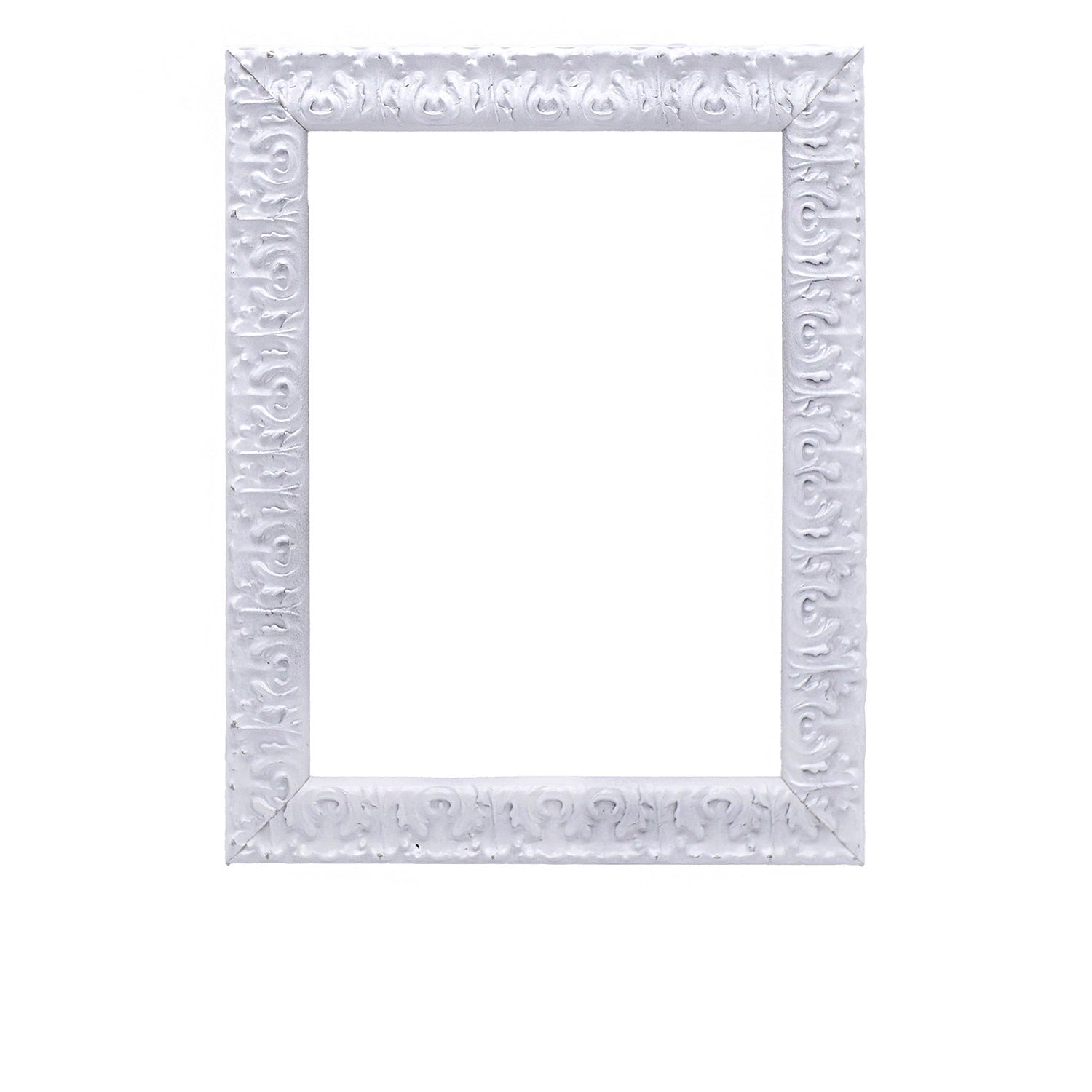 Vintage White Ornate Wood Picture Frame