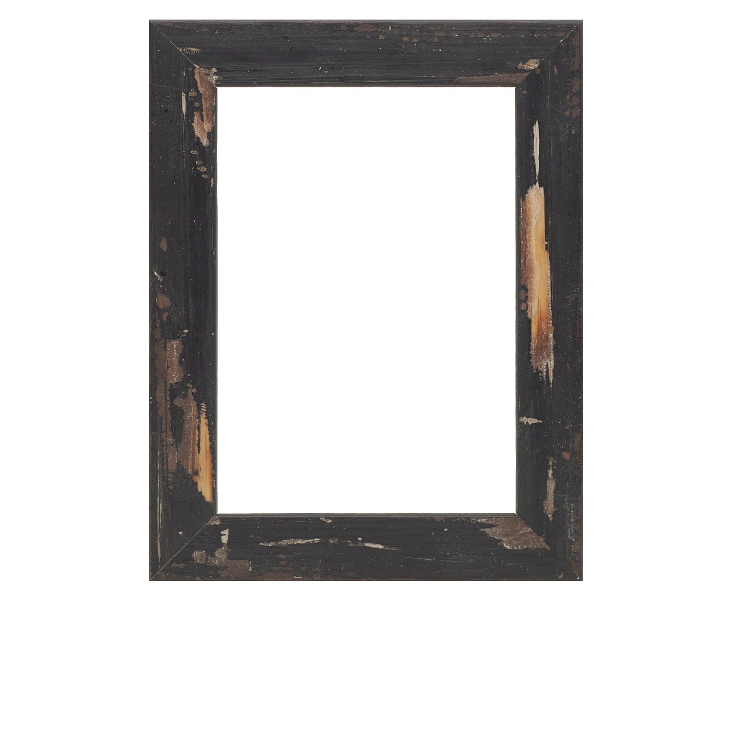 Black Rustic Distressed Wood Picture Frame