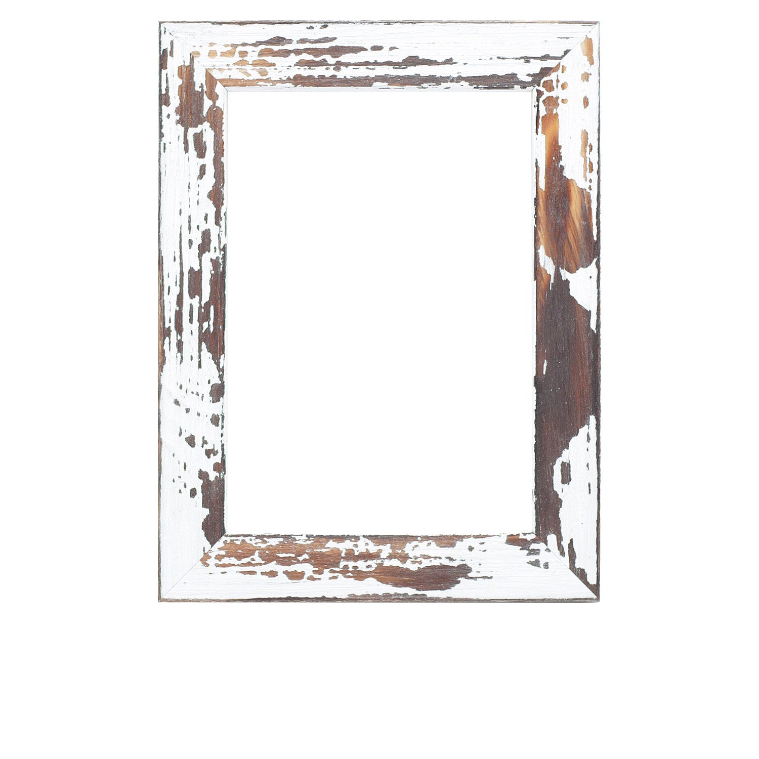 White Rustic Distressed Wood Picture Frame