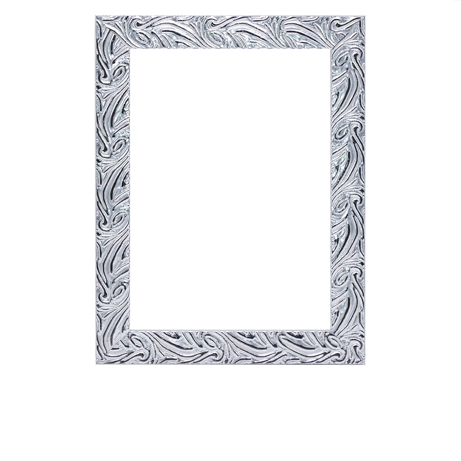 Silver Ornate Wood Picture Frame