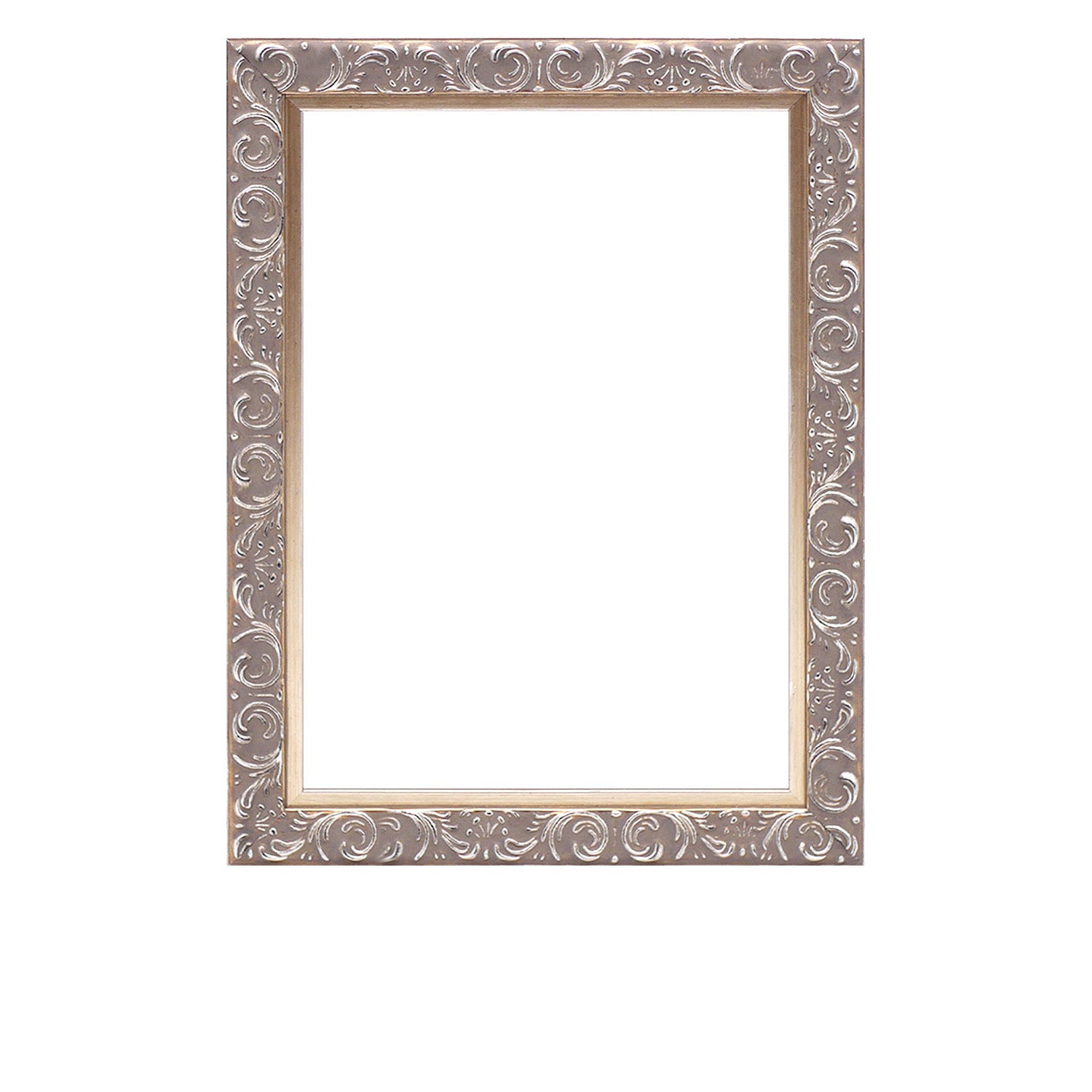 Silver Ornate Wood Picture Frame