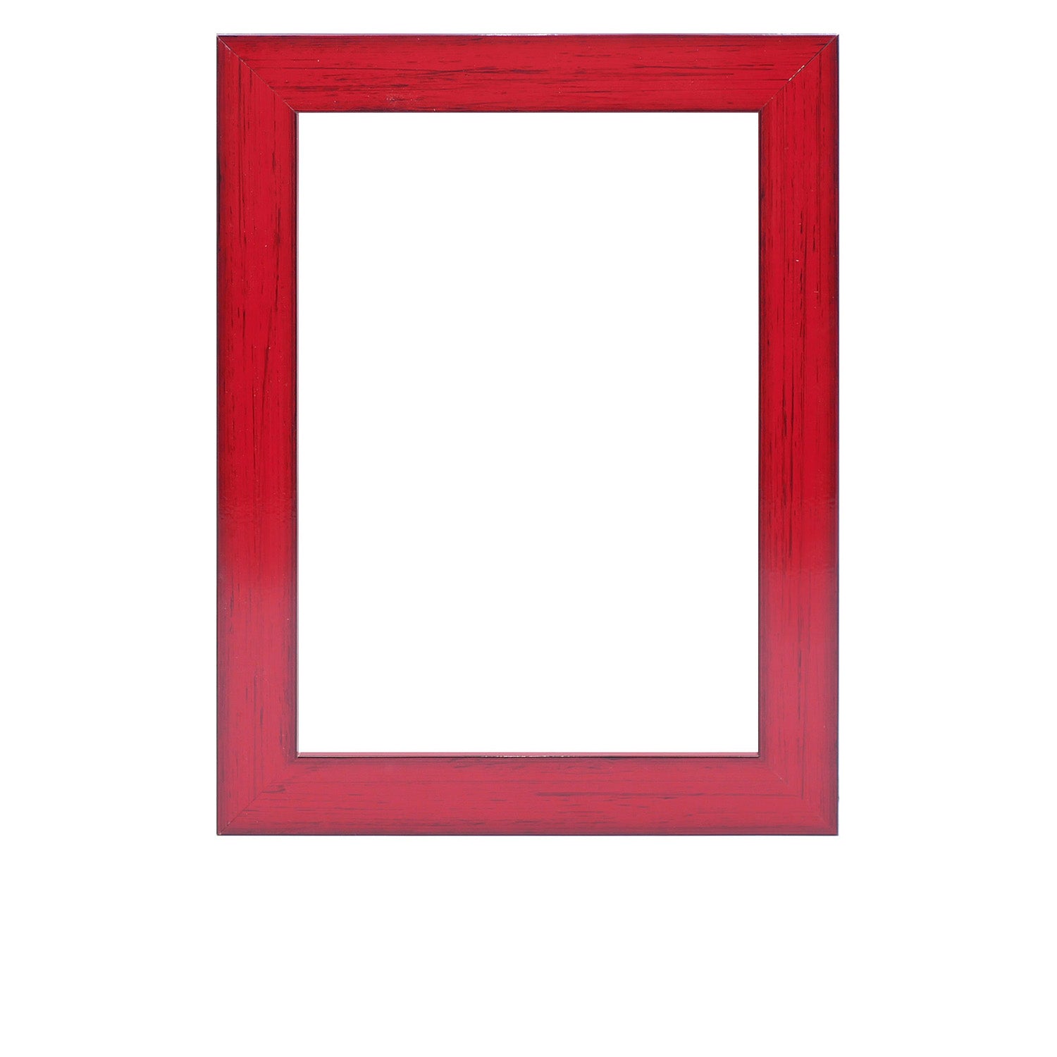 Red Glossy Lacquer Wood Picture Frame