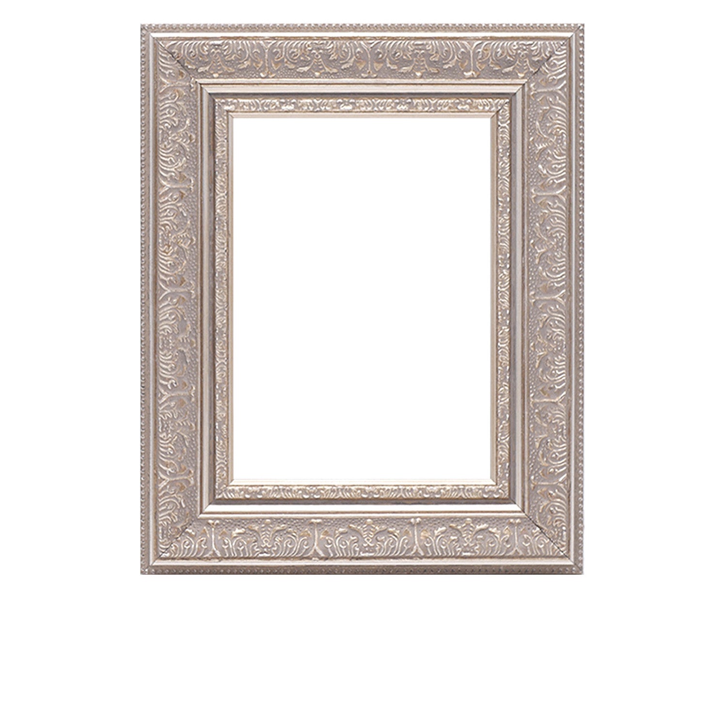 Silver Ornate Wood Picture Frame