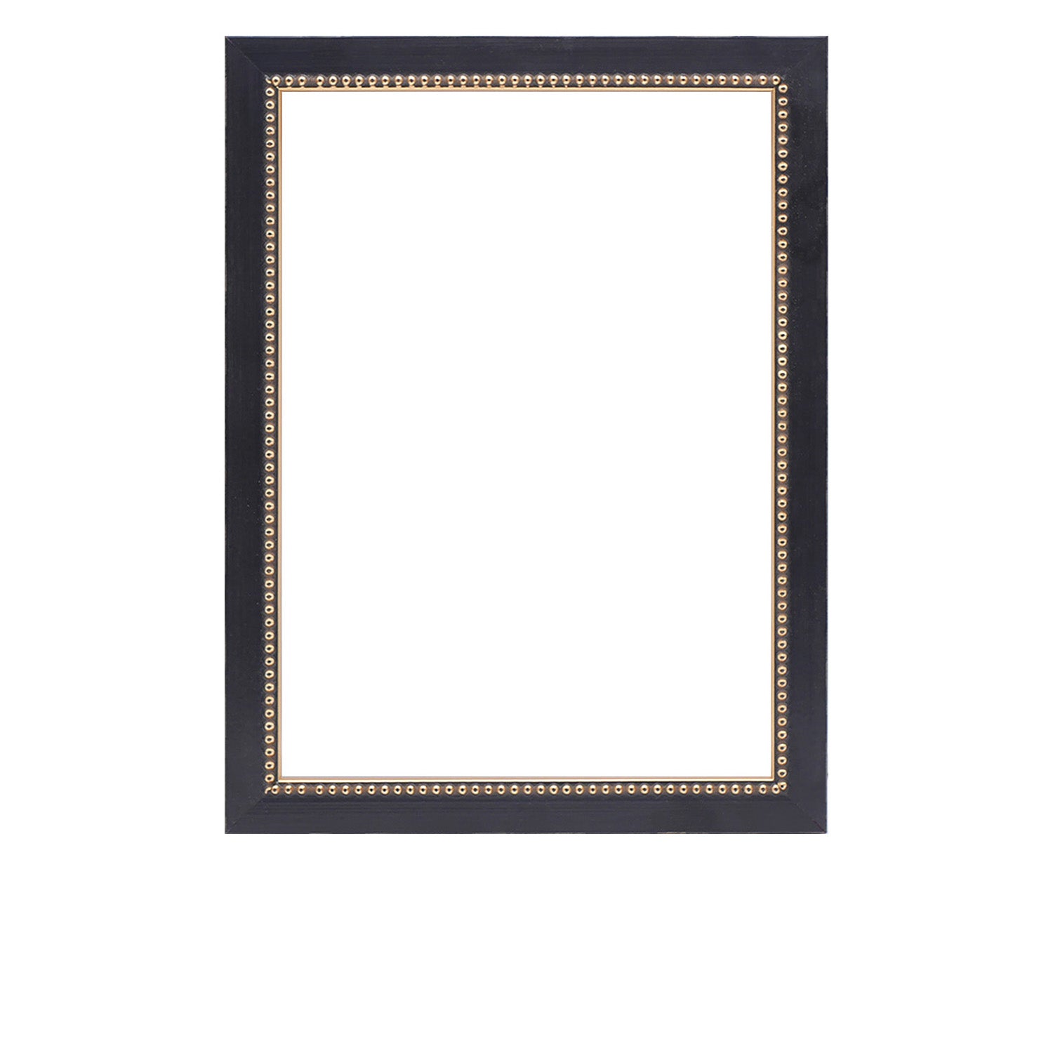 Black and Gold Beaded Wood Picture Frame