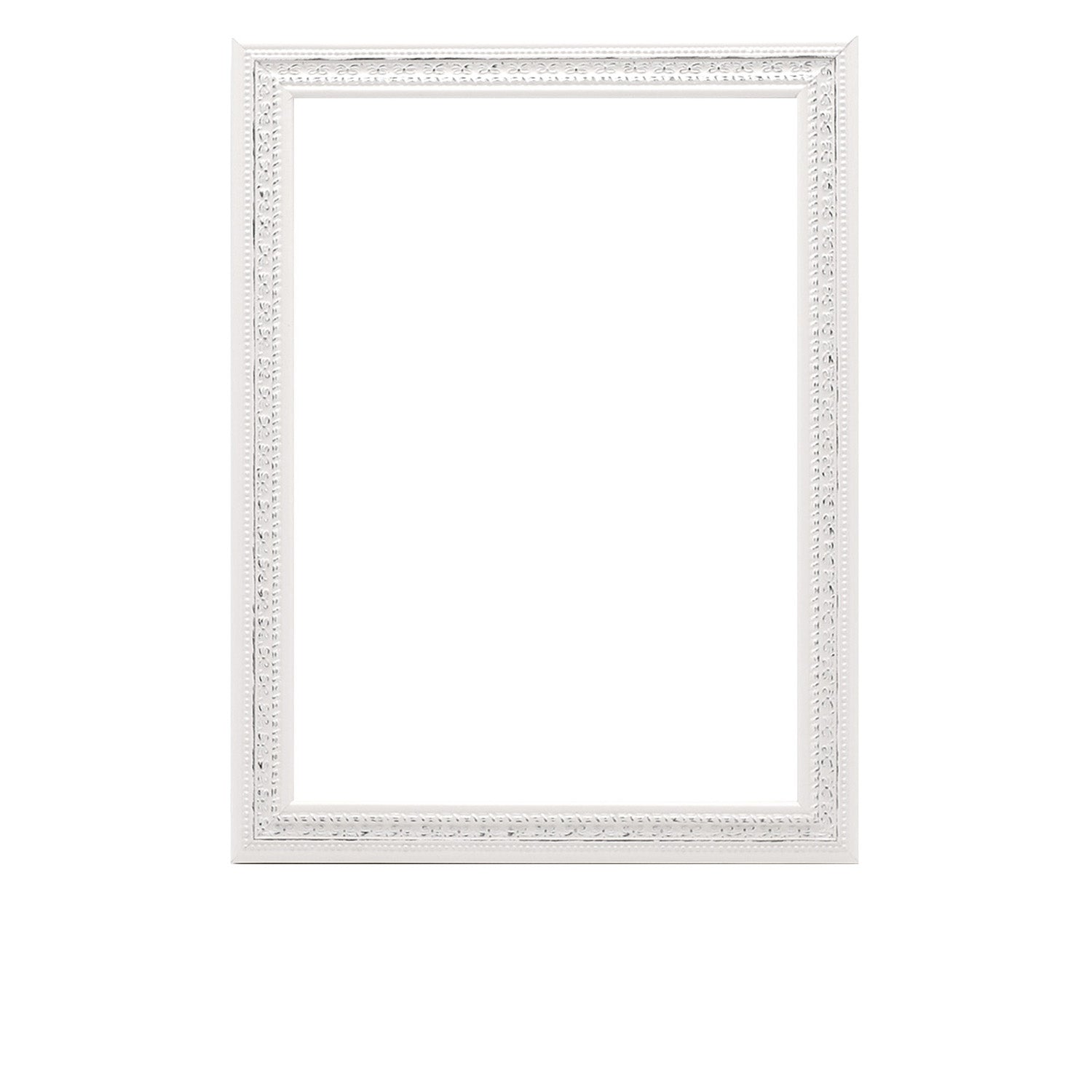 White Ornate Wood Picture Frame