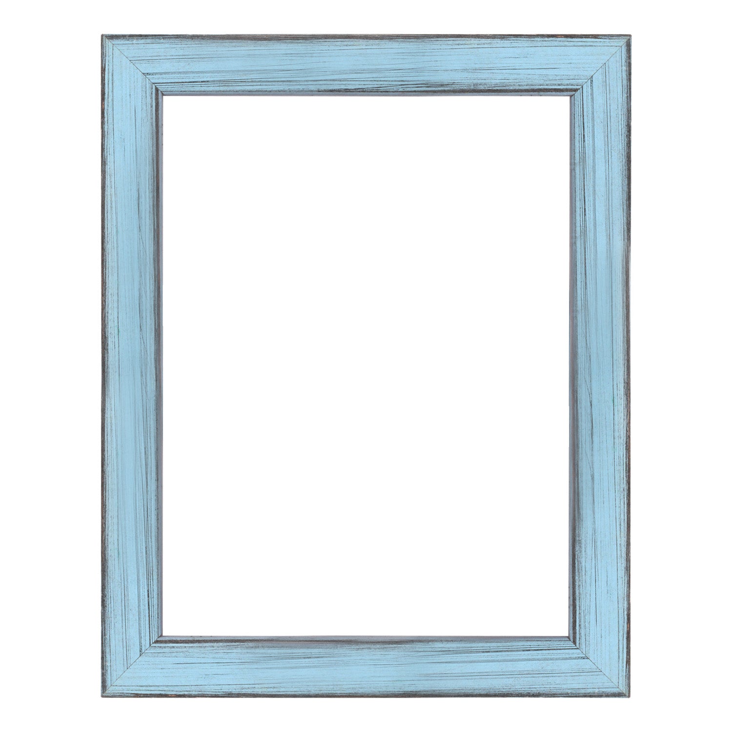Aqua Rustic Wood Picture Frame