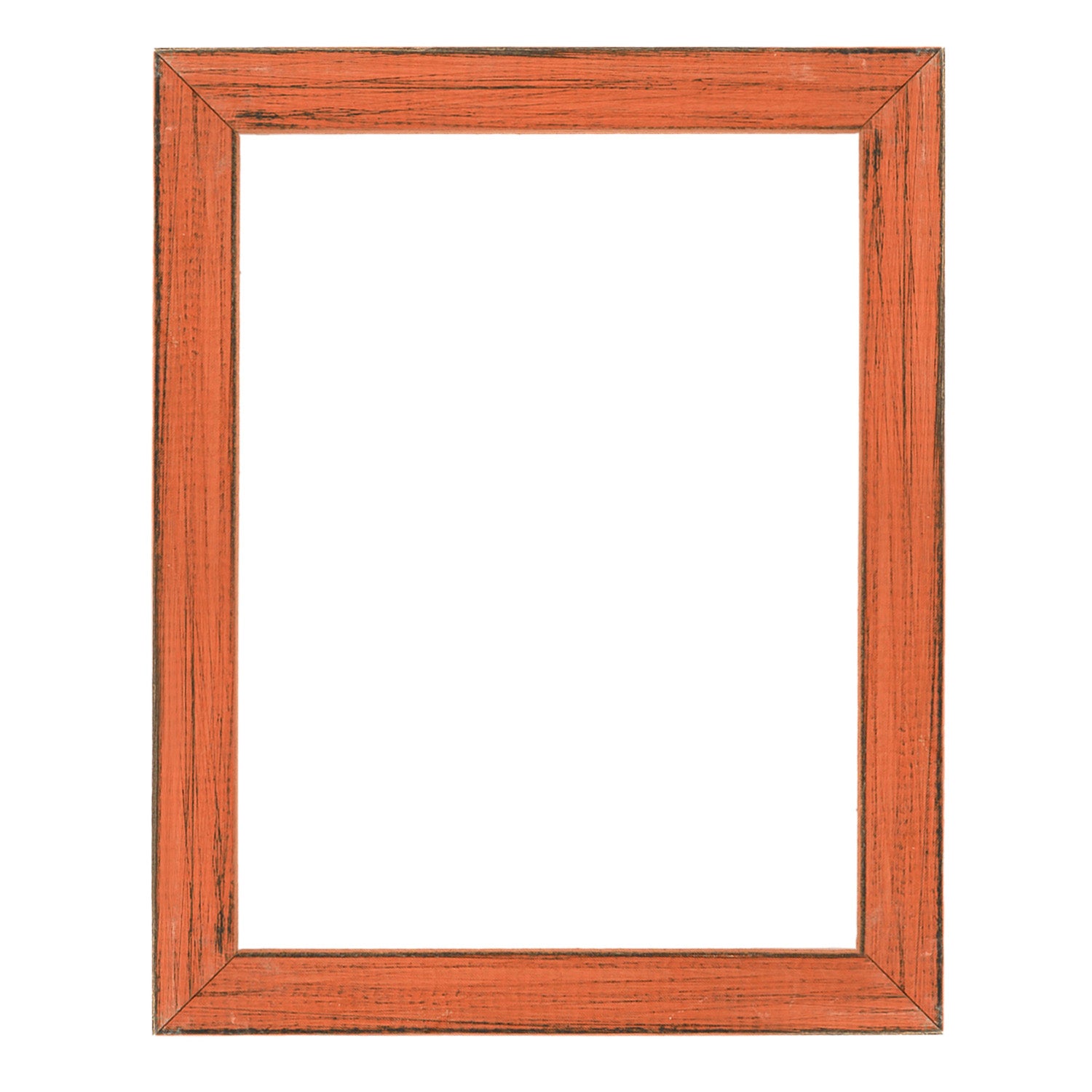 Orange Rustic Wood Picture Frame