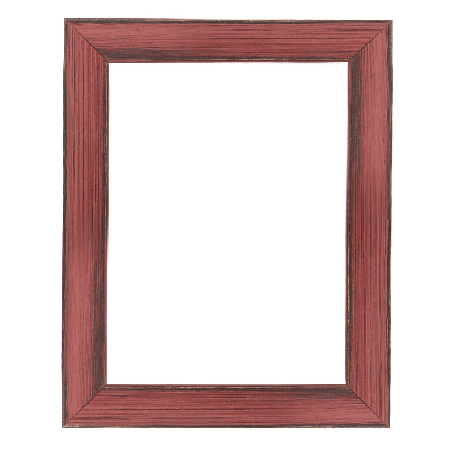 Faded Red Rustic Wood Picture Frame