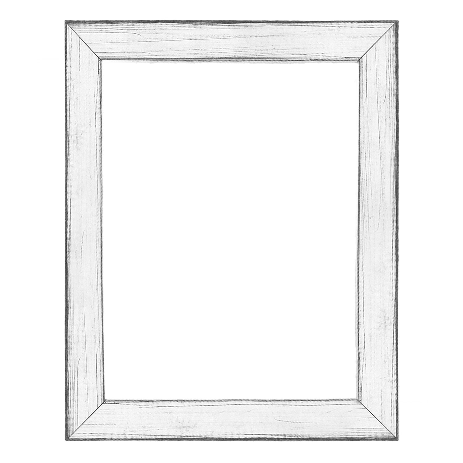 White Rustic Wood Picture Frame