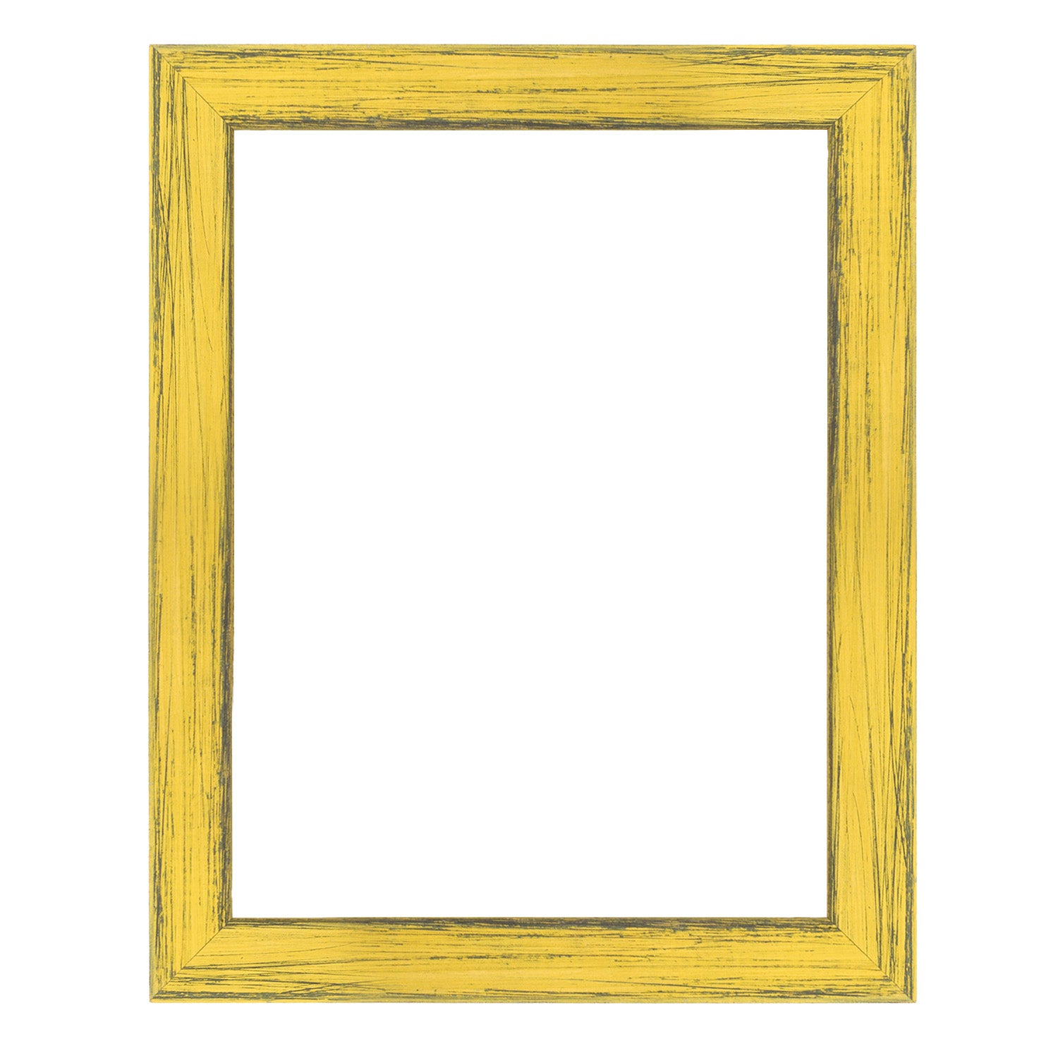 Yellow Rustic Wood Picture Frame