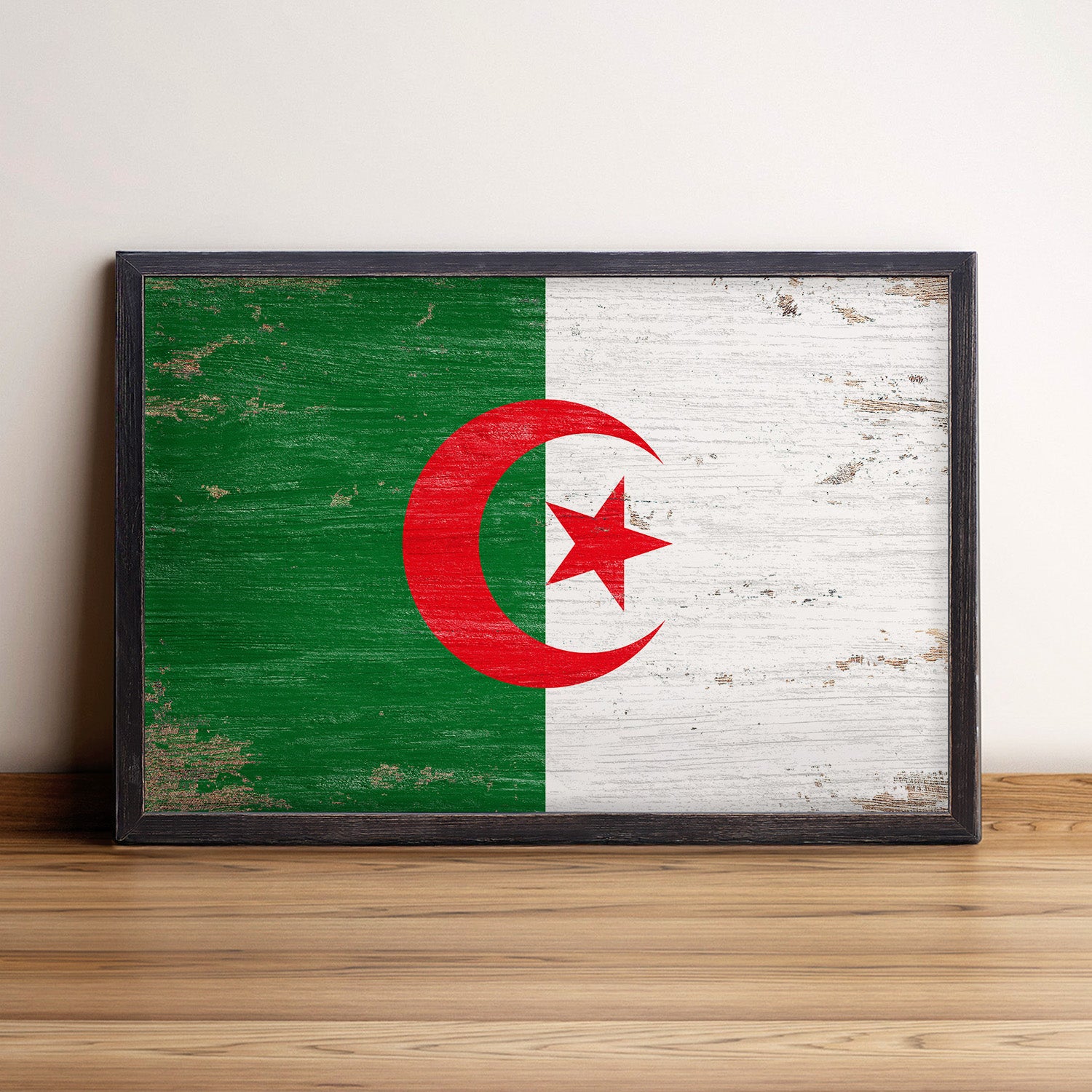 Algeria Flag Framed Wall Art
