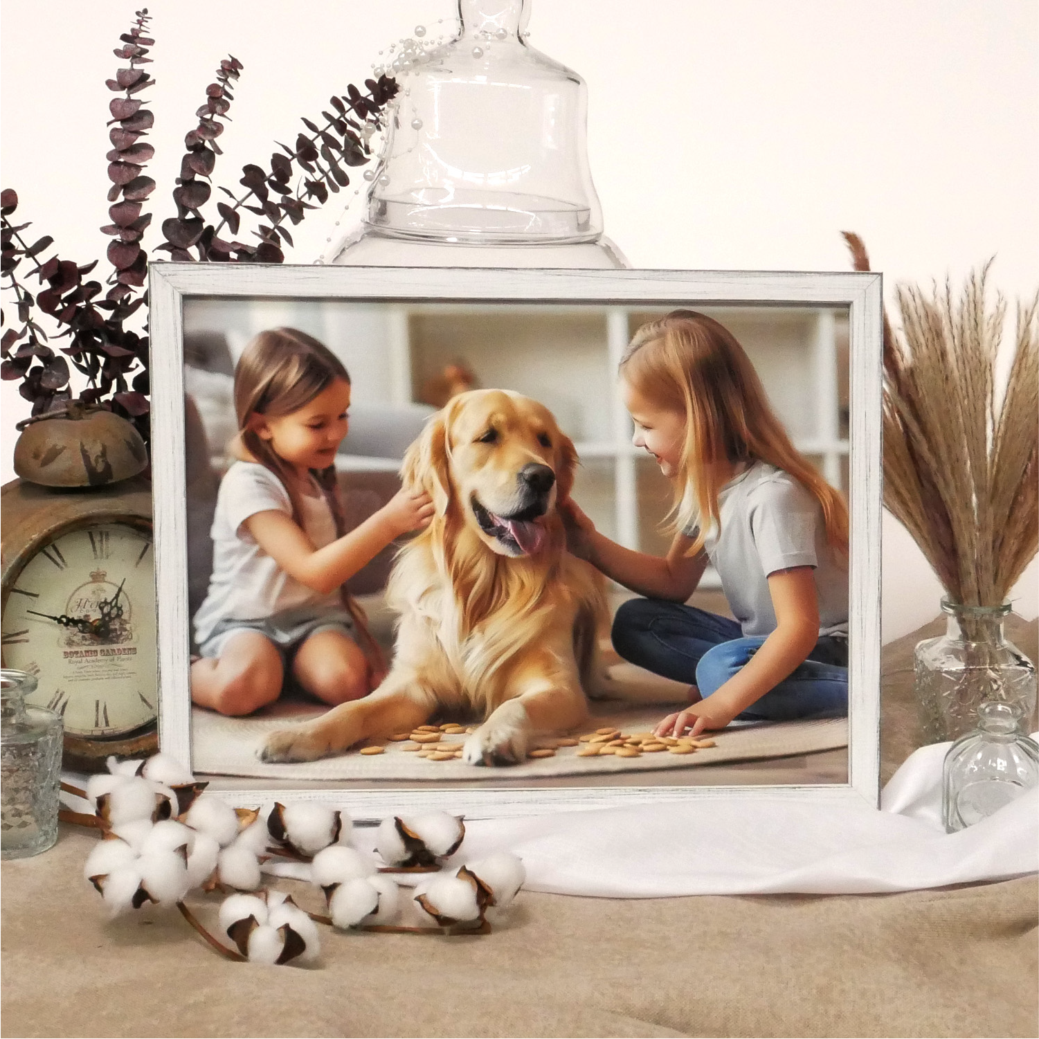 Cottage Weathered Wood Picture Frame - White