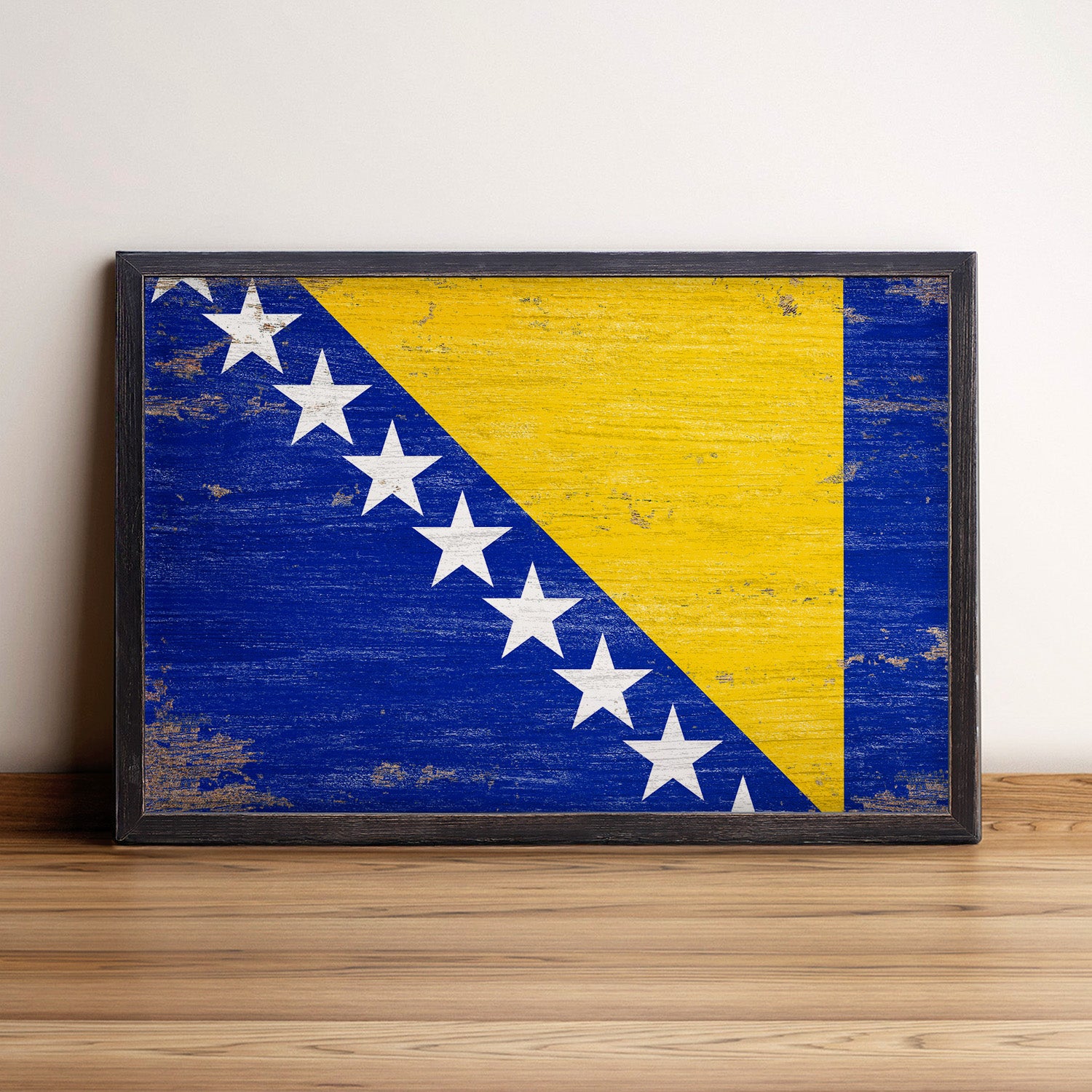 Bosnia Flag Framed Wall Art
