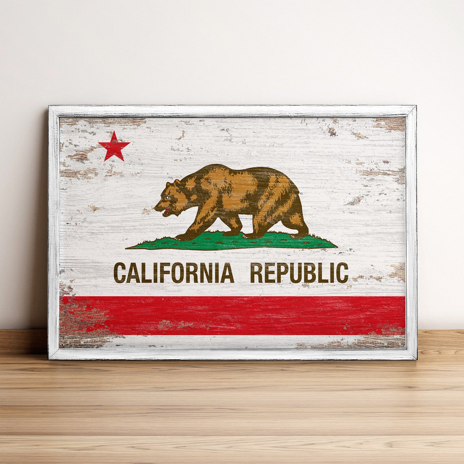 California State Flag Framed Wall Art