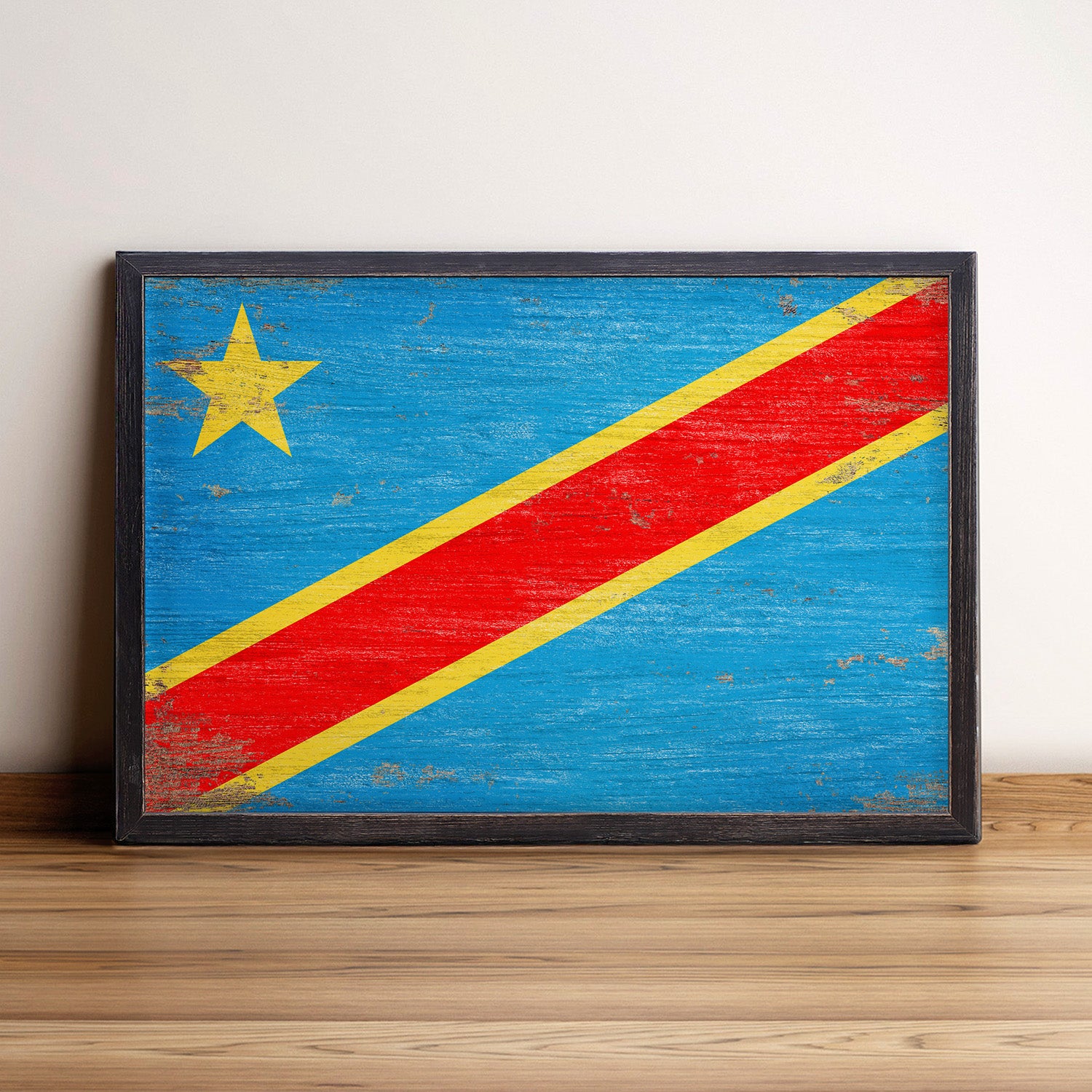 Democratic Republic of the Congo Flag Framed Wall Art