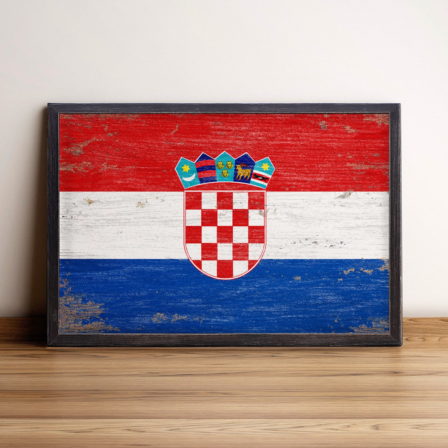 Croatia Flag Framed Wall Art