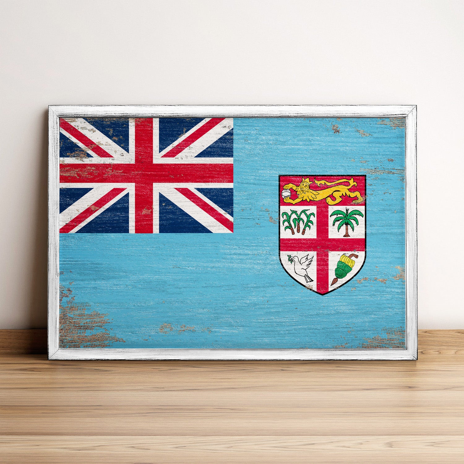 Fiji Flag Framed Wall Art
