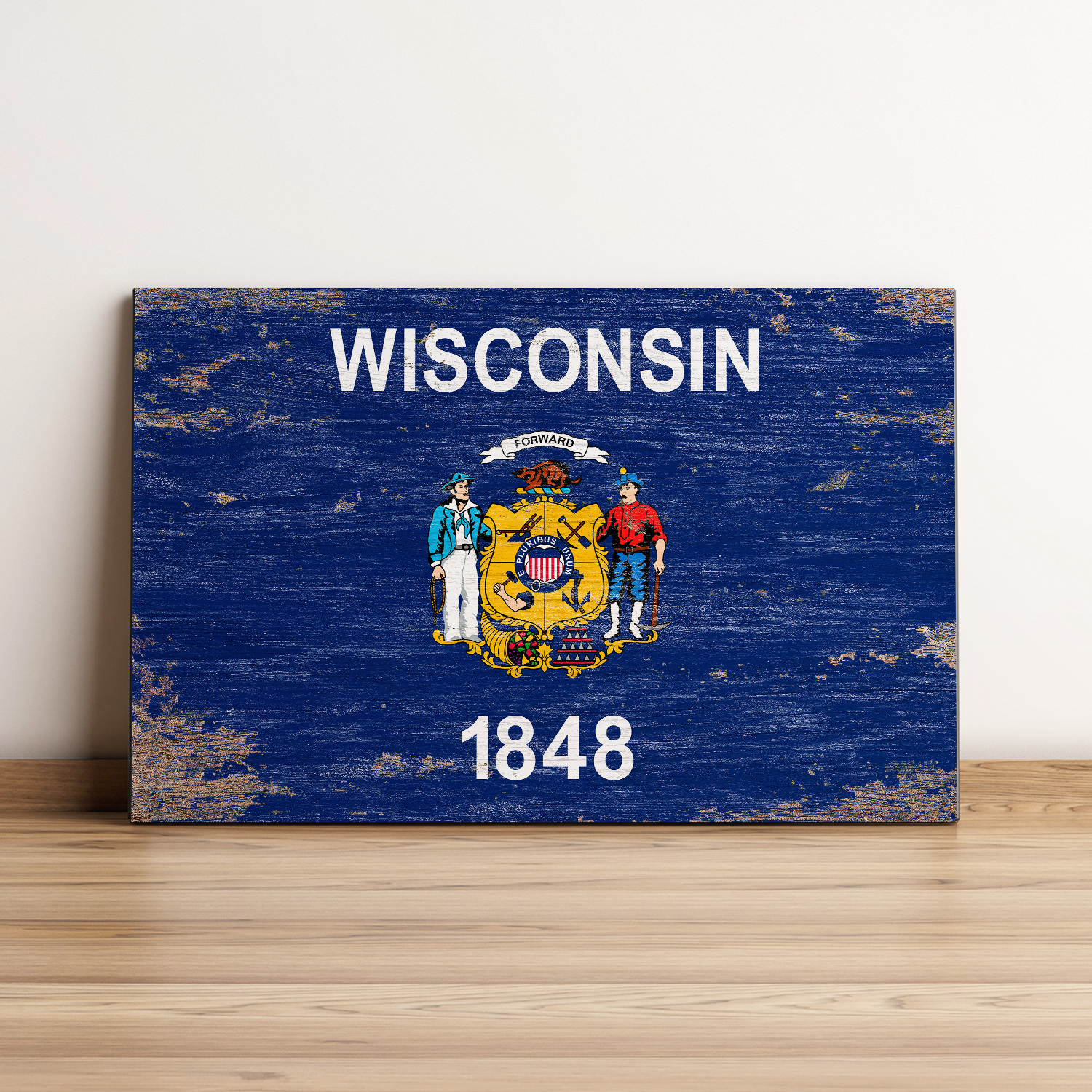 Wisconsin State Flag Wall Art