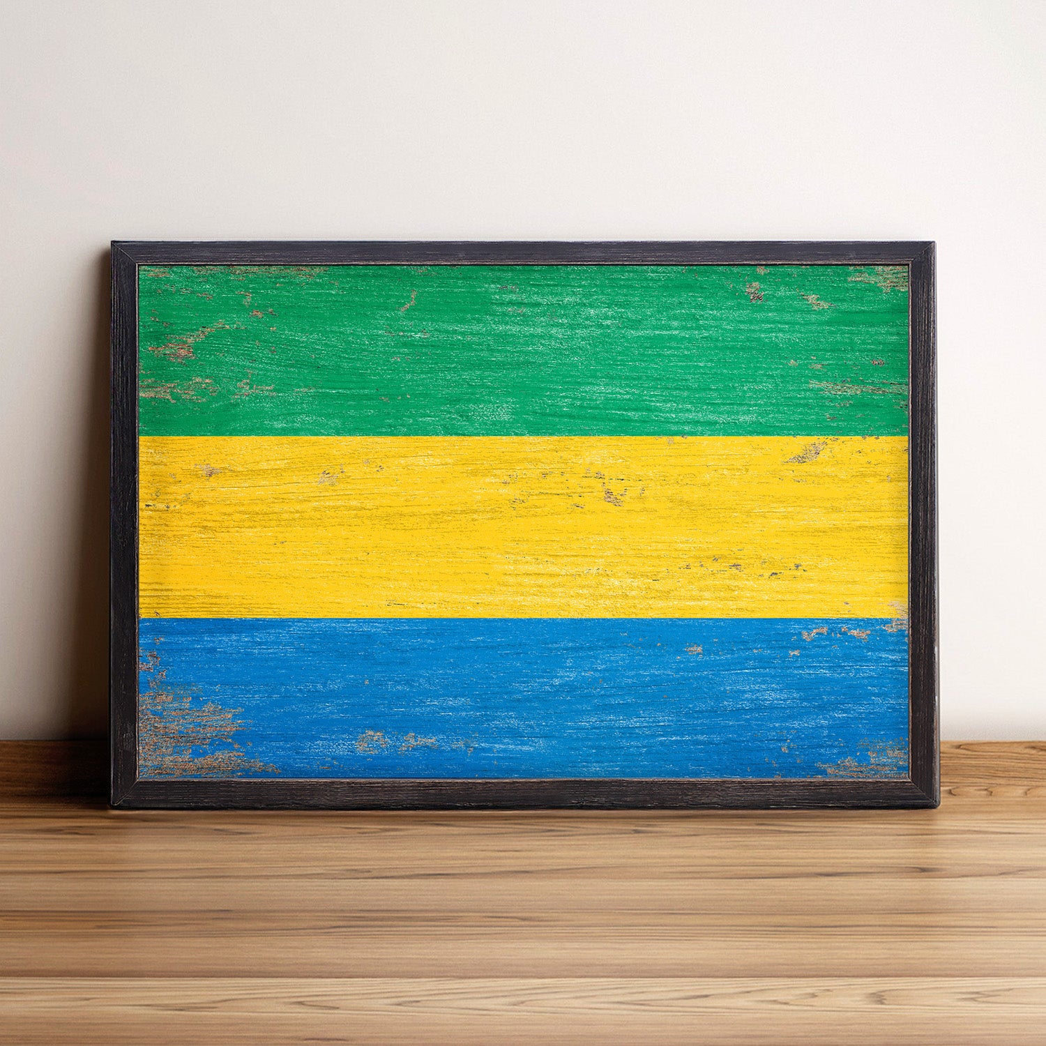 Gabon Flag Framed Wall Art