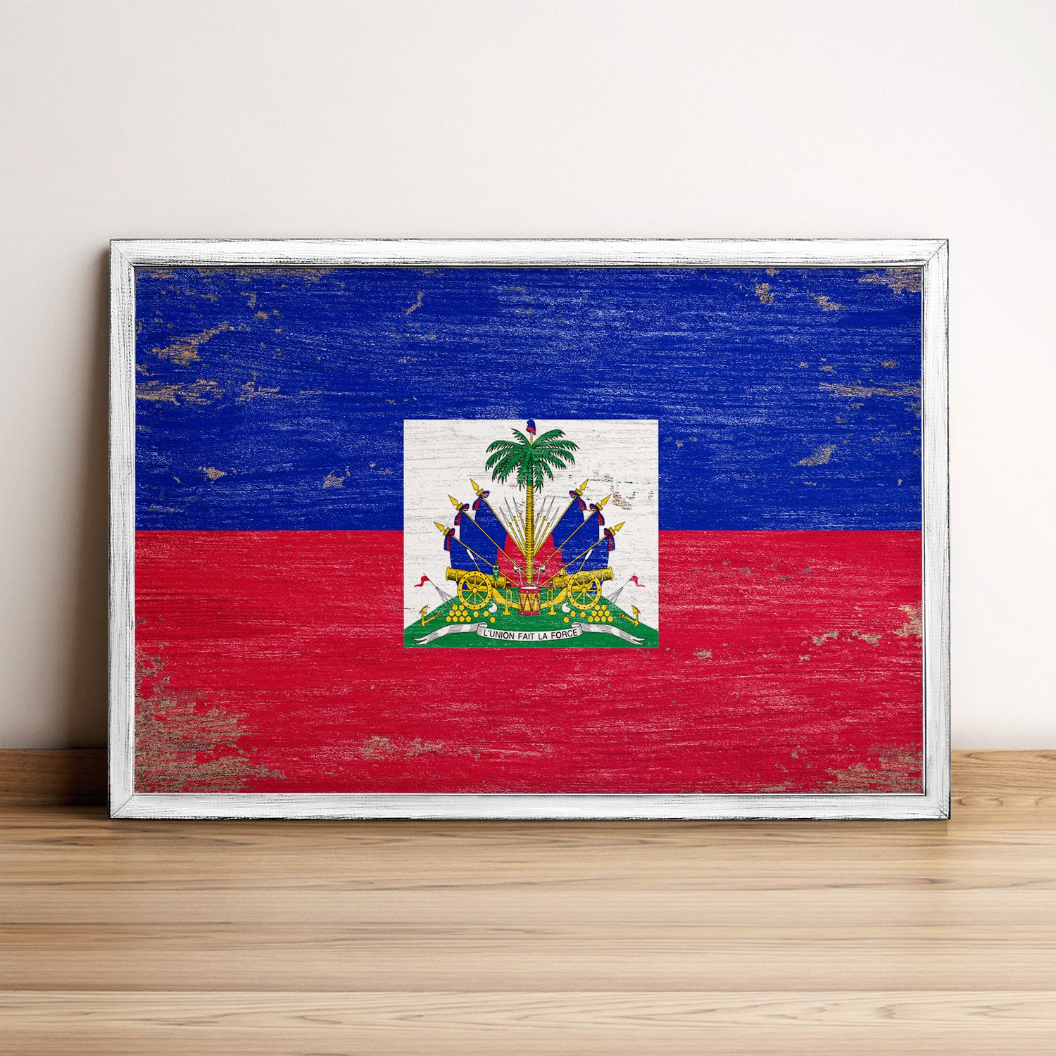 Haiti Flag Framed Wall Art