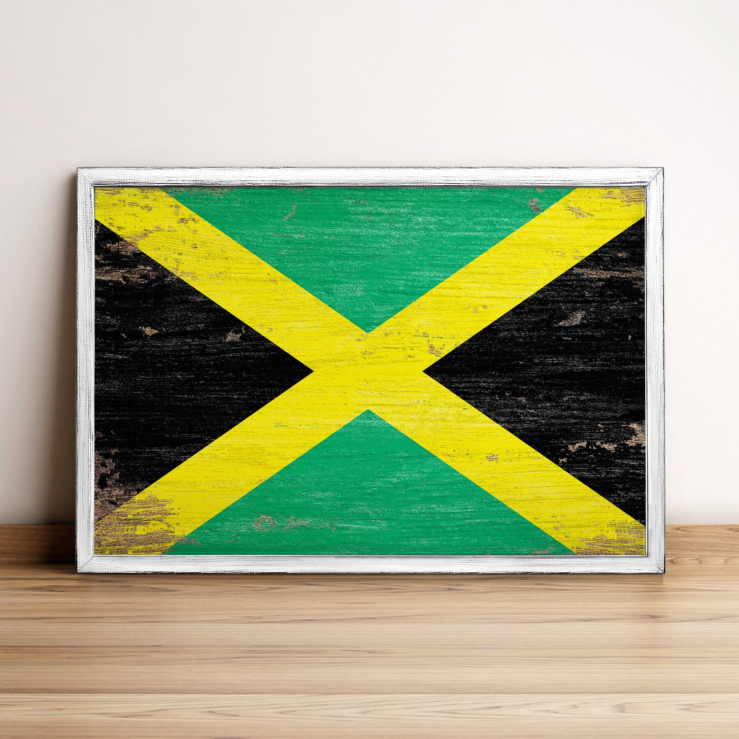 Jamaica Flag Framed Wall Art