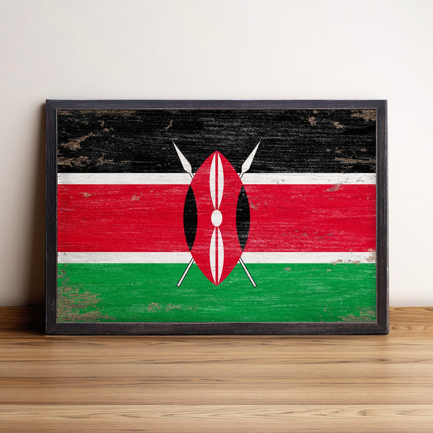 Kenya Flag Framed Wall Art