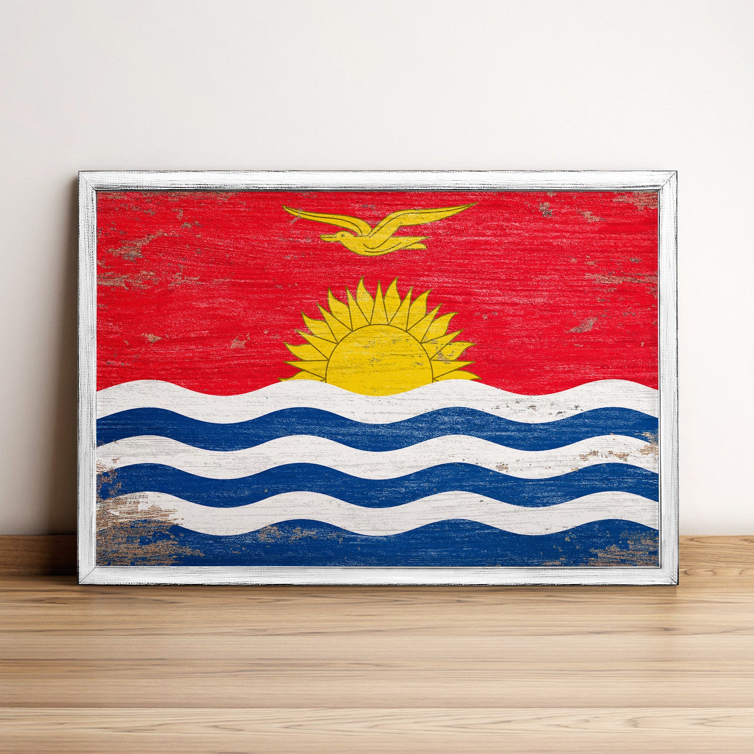 Kiribati Flag Framed Wall Art