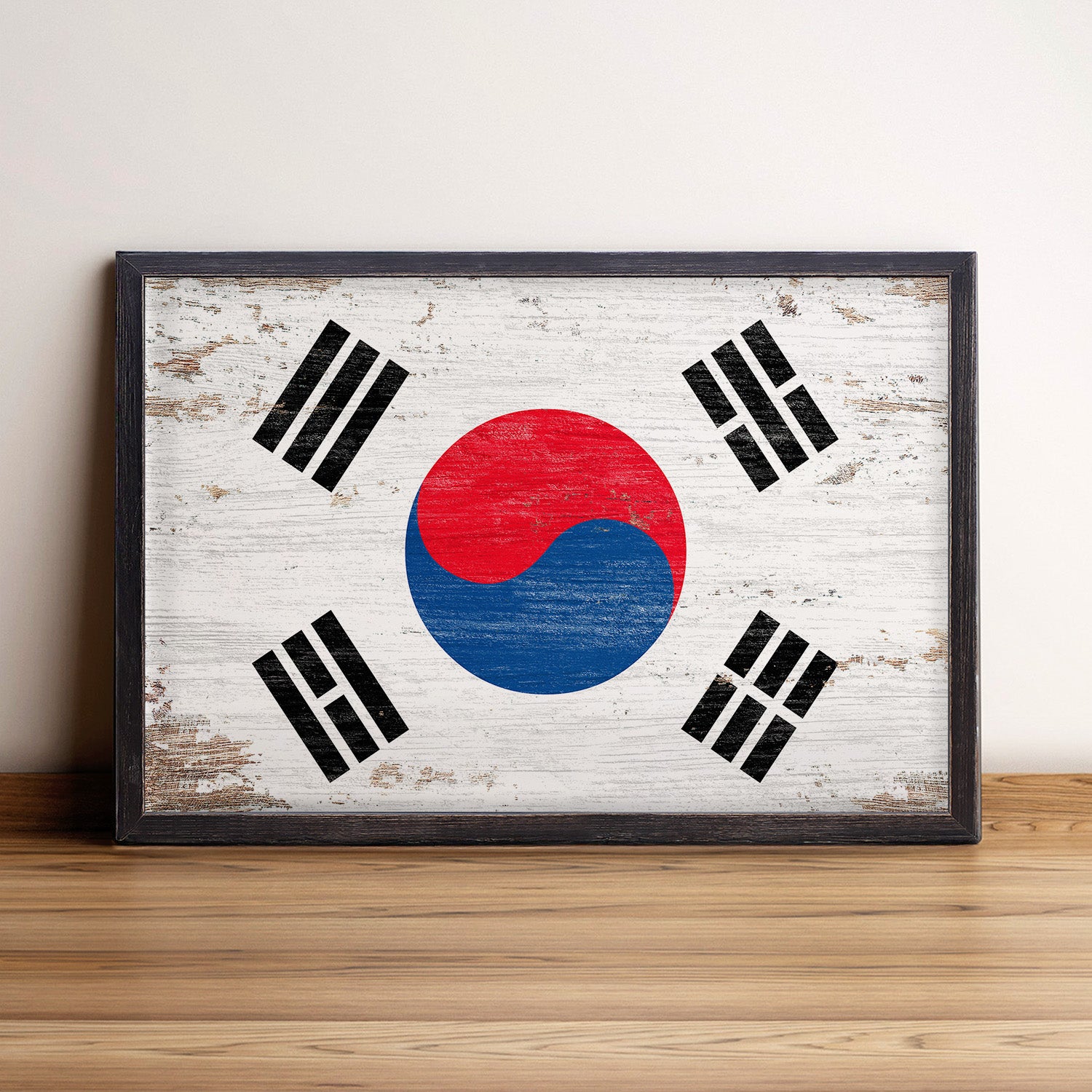 South Korea Flag Framed Wall Art