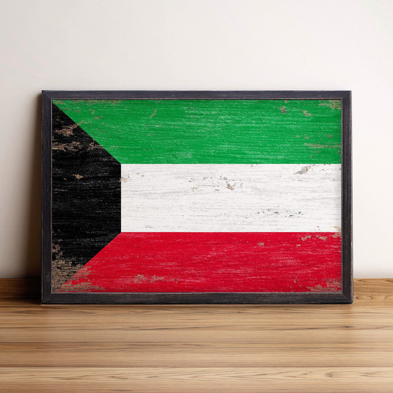 Kuwait Flag Framed Wall Art