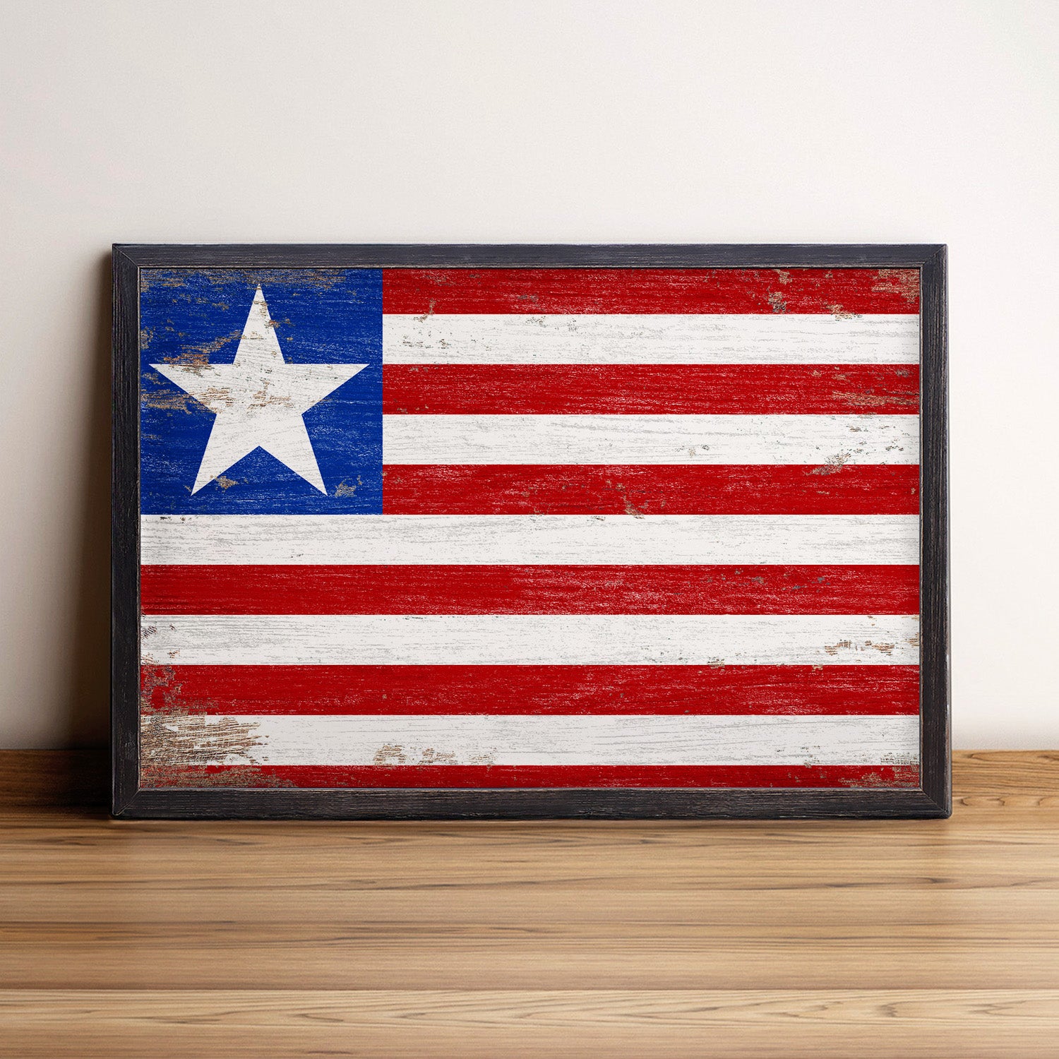 Liberia Flag Framed Wall Art