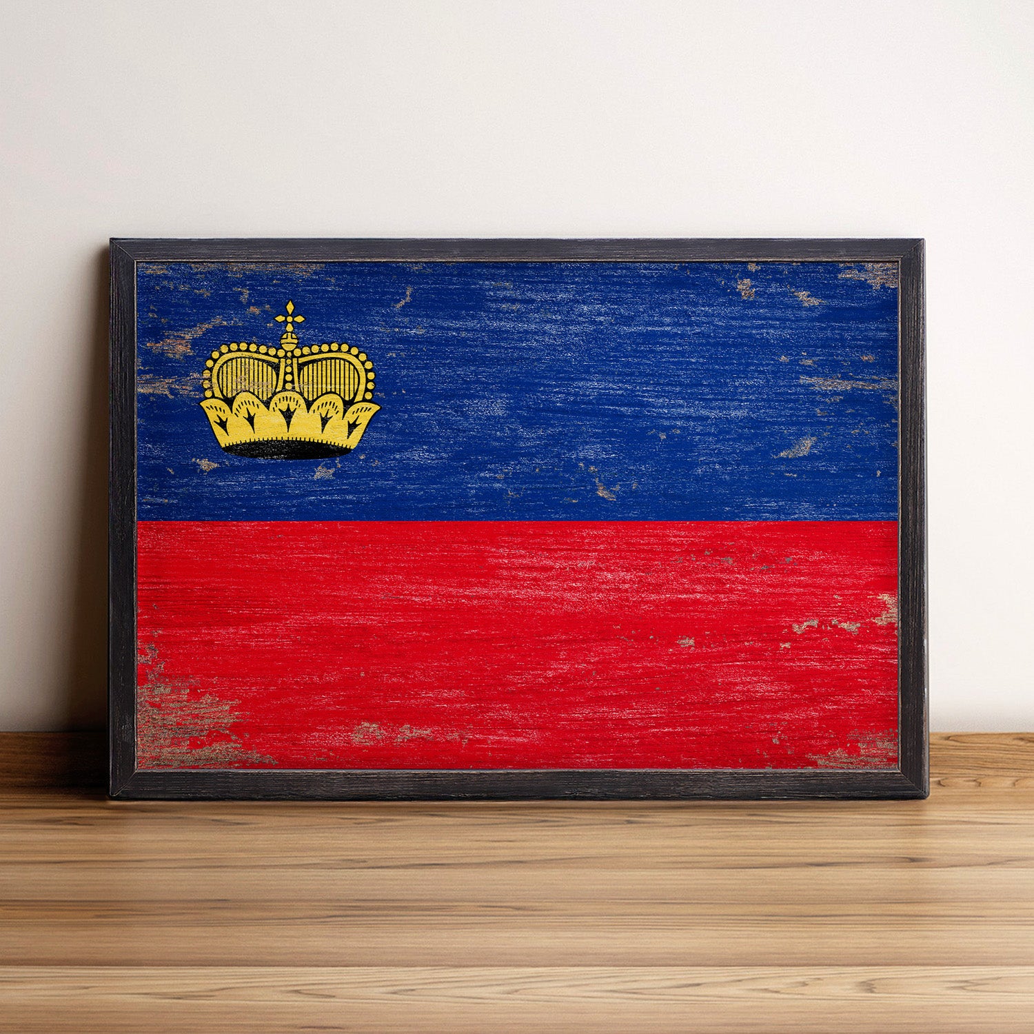 Liechtenstein Flag Framed Wall Art
