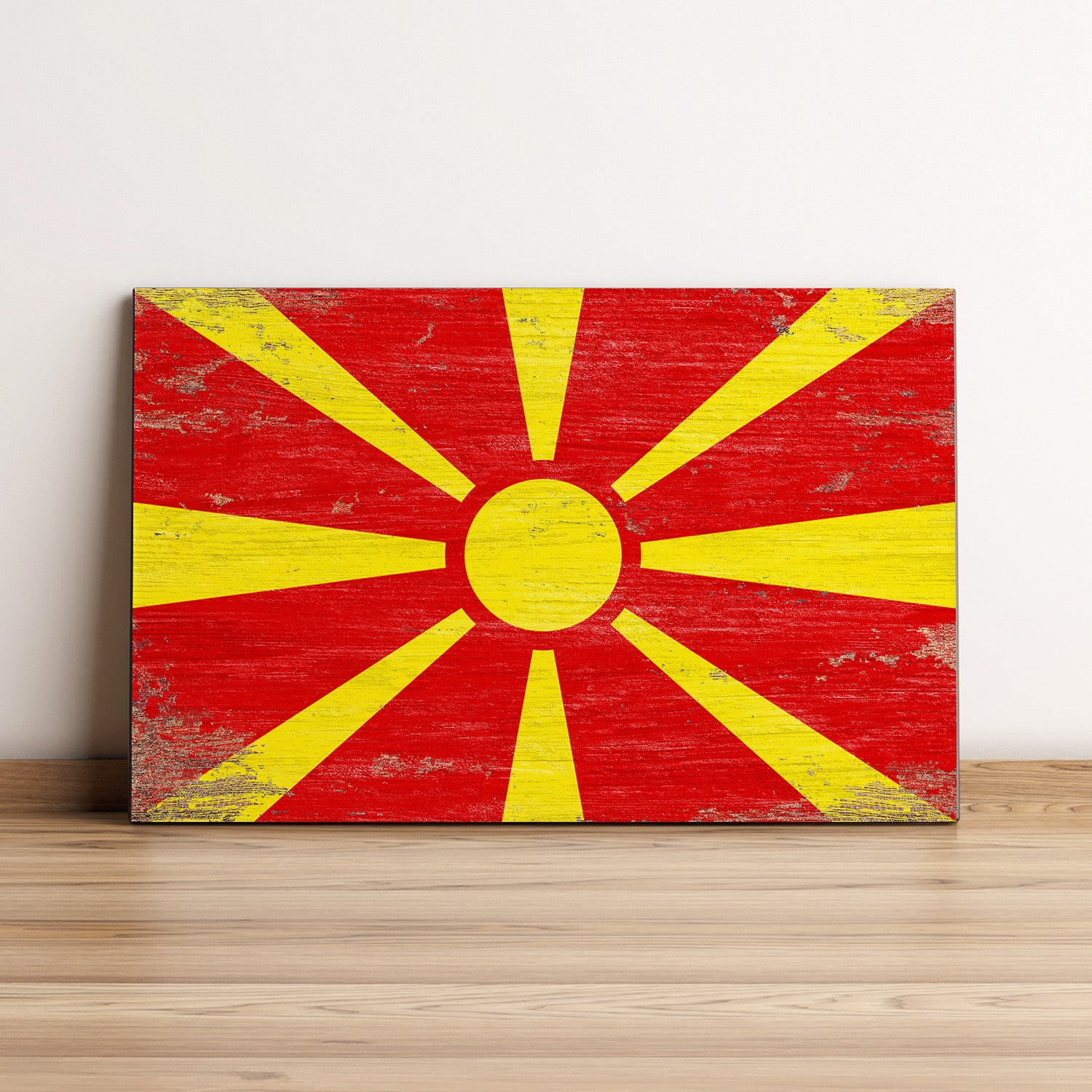 North Macedonia Flag Wall Art