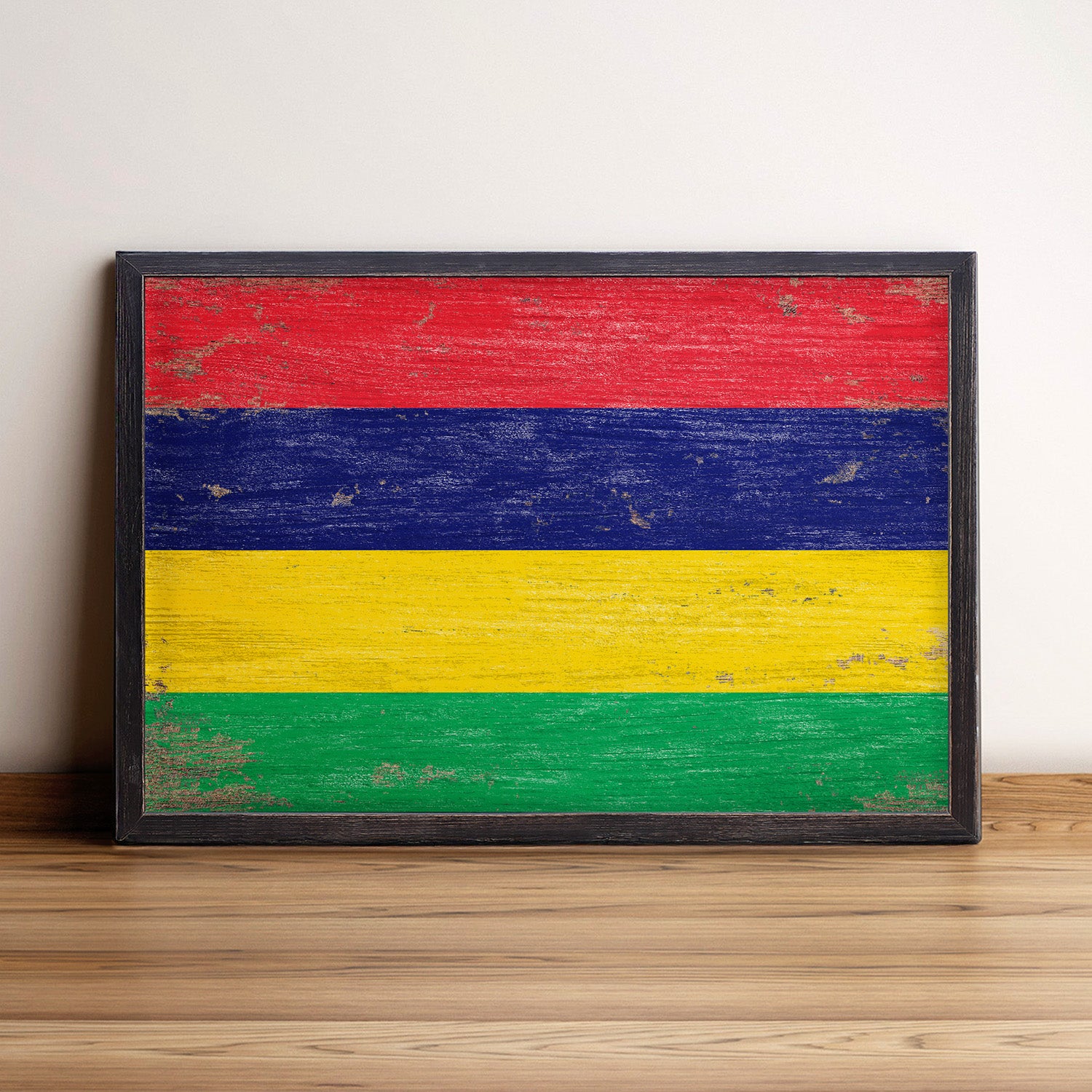 Mauritius Flag Framed Wall Art