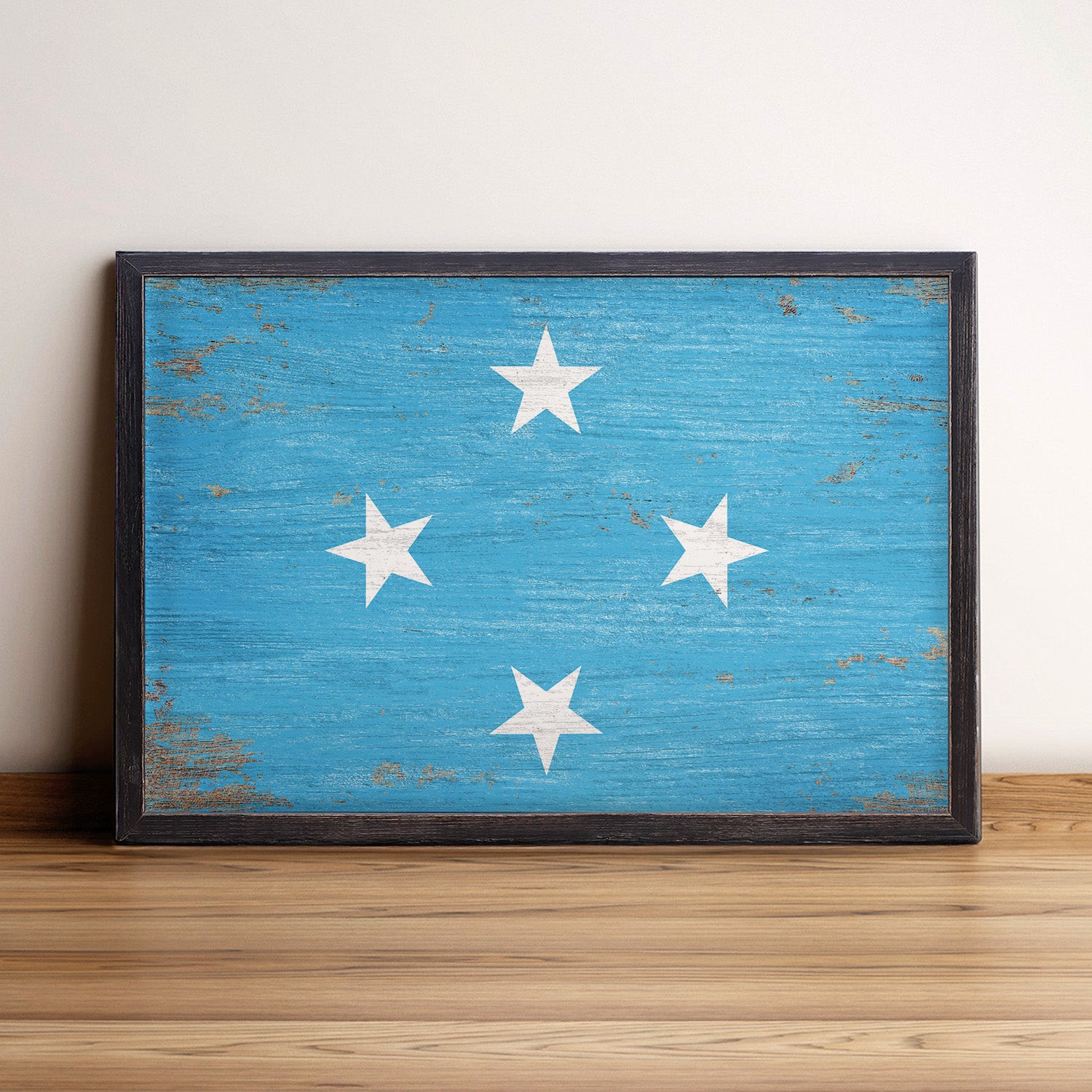 Micronesia Flag Framed Wall Art