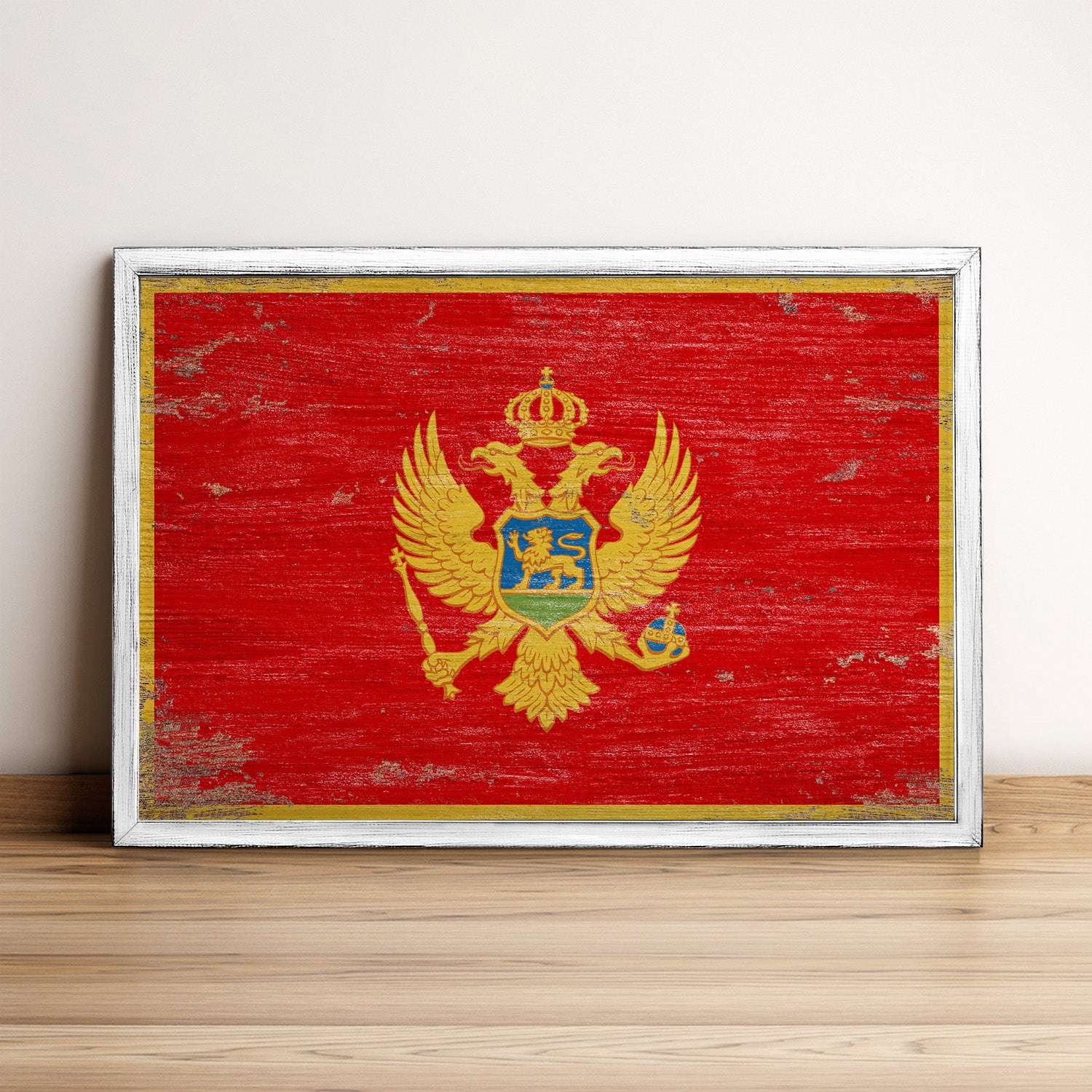 Montenegro Flag Framed Wall Art