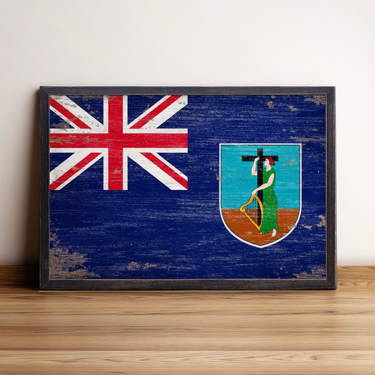 Montserrat Flag Framed Wall Art