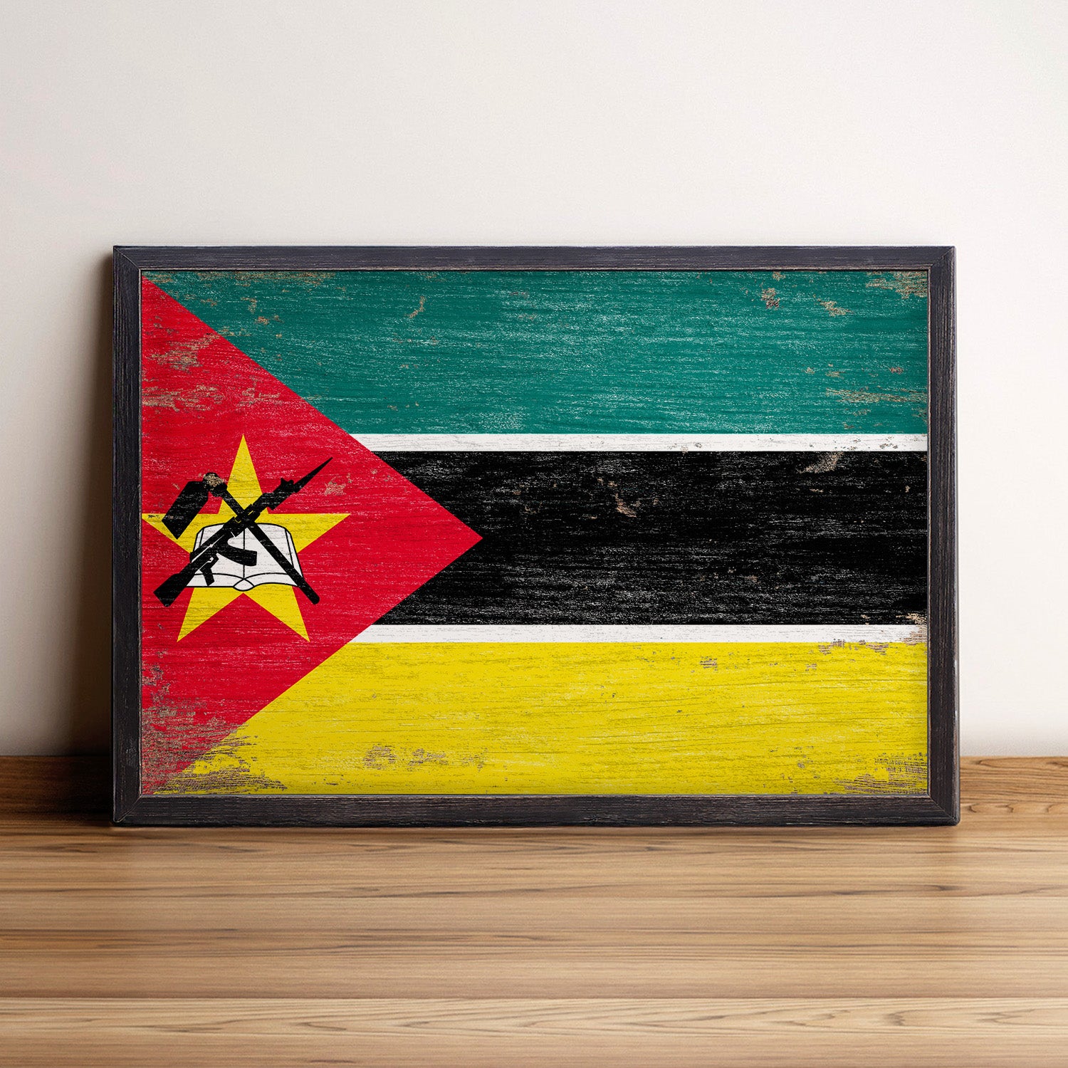 Mozambique Flag Framed Wall Art