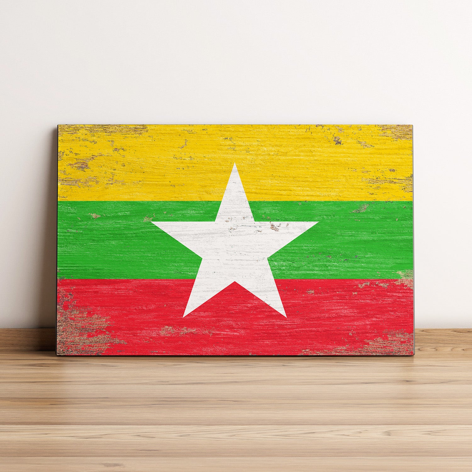 Myanmar Flag Wall Art
