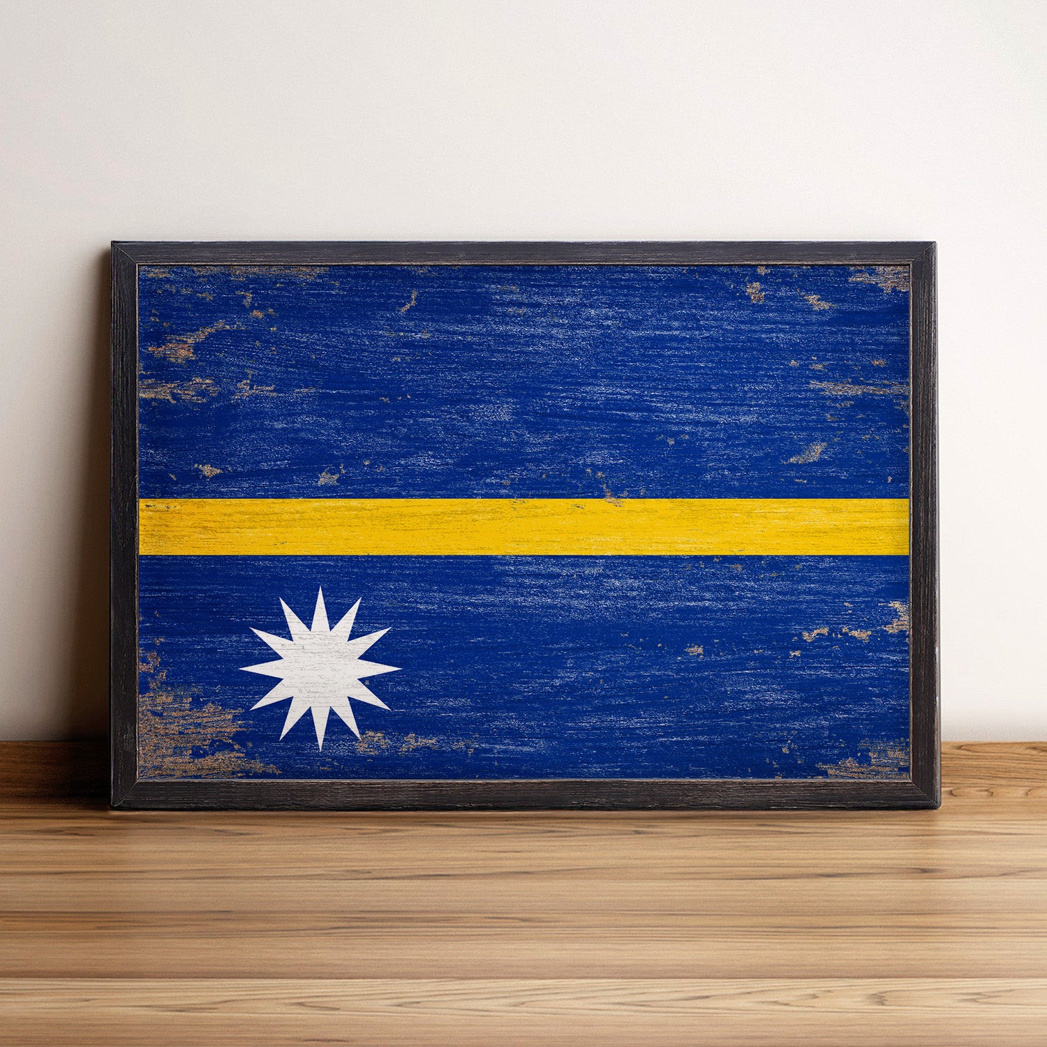 Nauru Flag Framed Wall Art