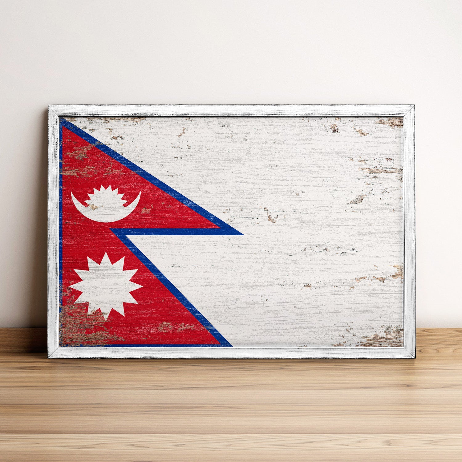Nepal Flag Framed Wall Art