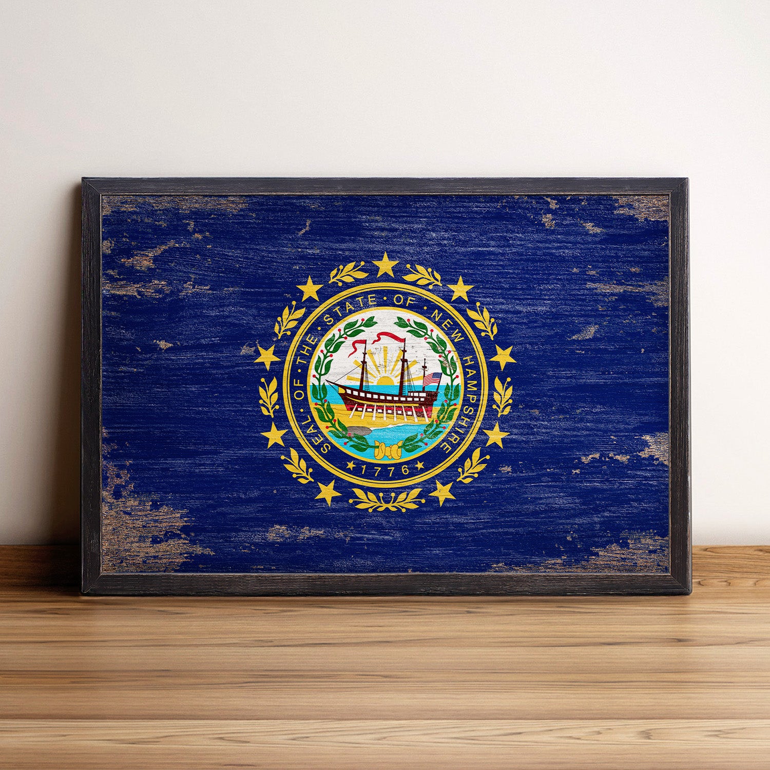 New Hampshire State Flag Framed Wall Art