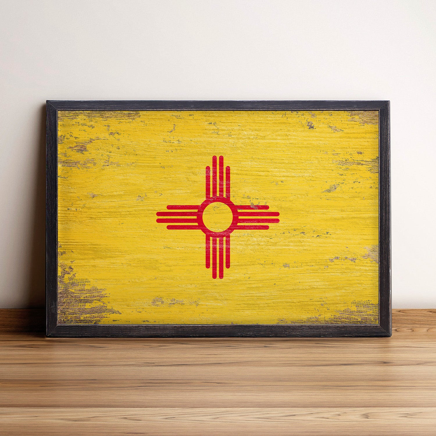 New Mexico State Flag Framed Wall Art