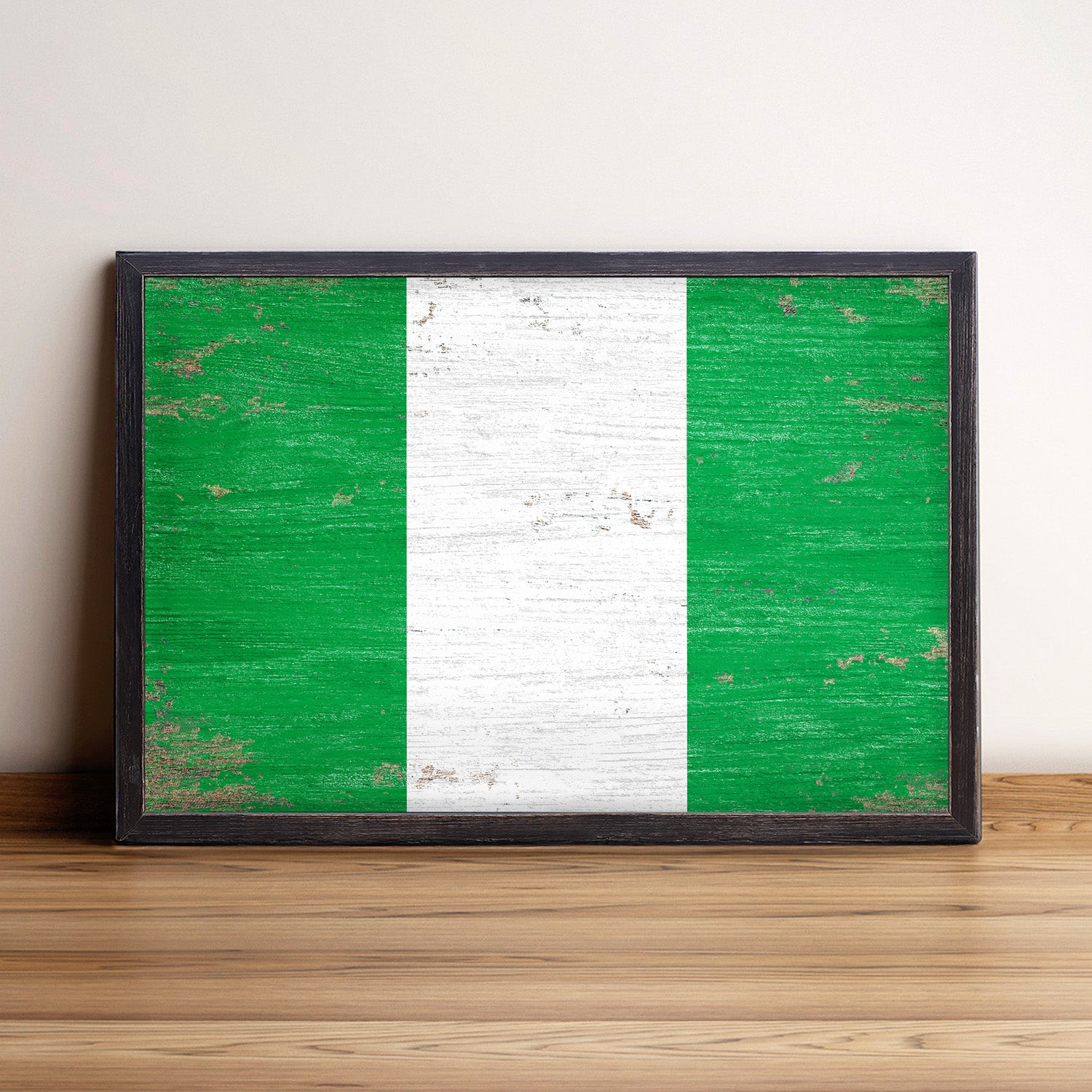 Nigeria Flag Framed Wall Art