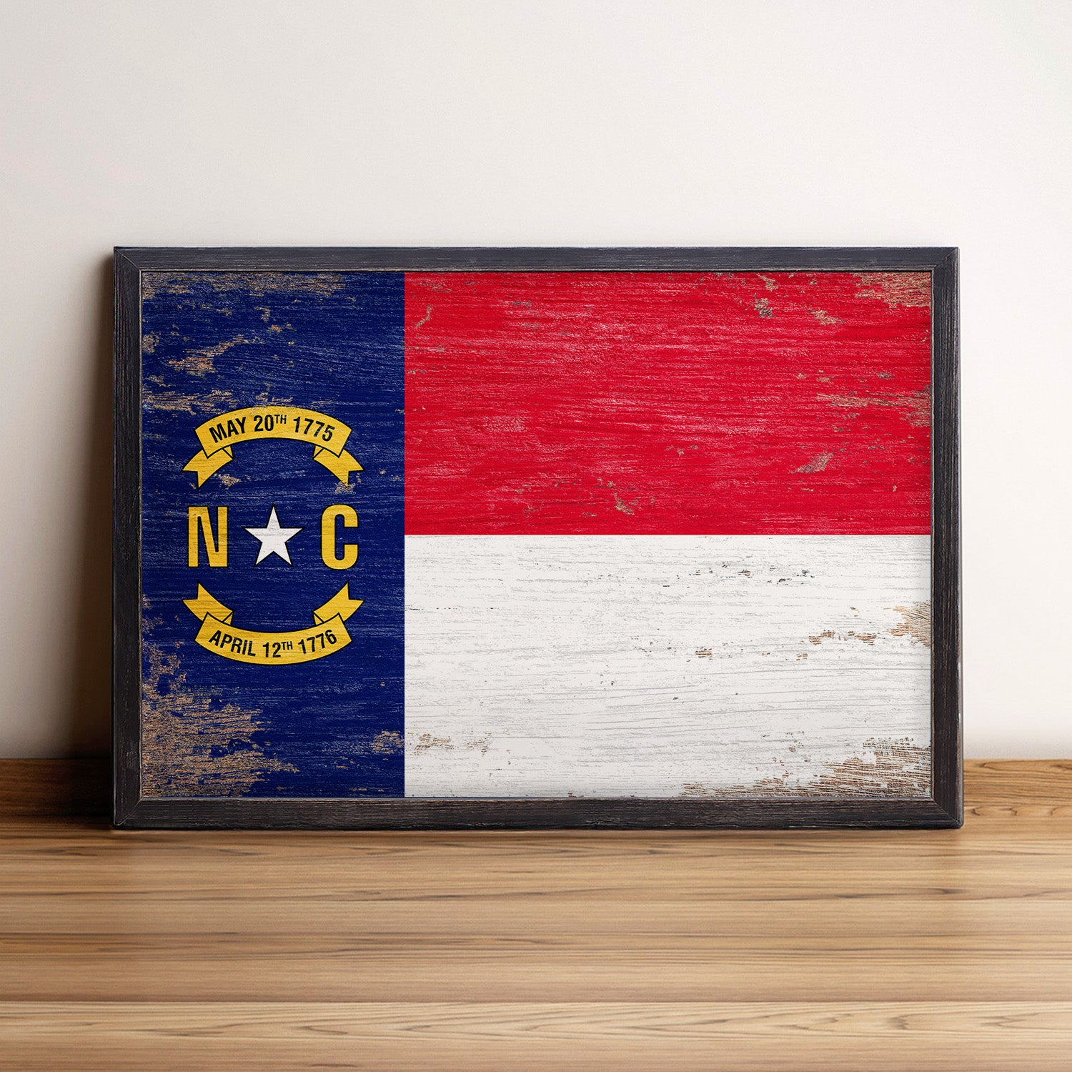 North Carolina State Flag Framed Wall Art