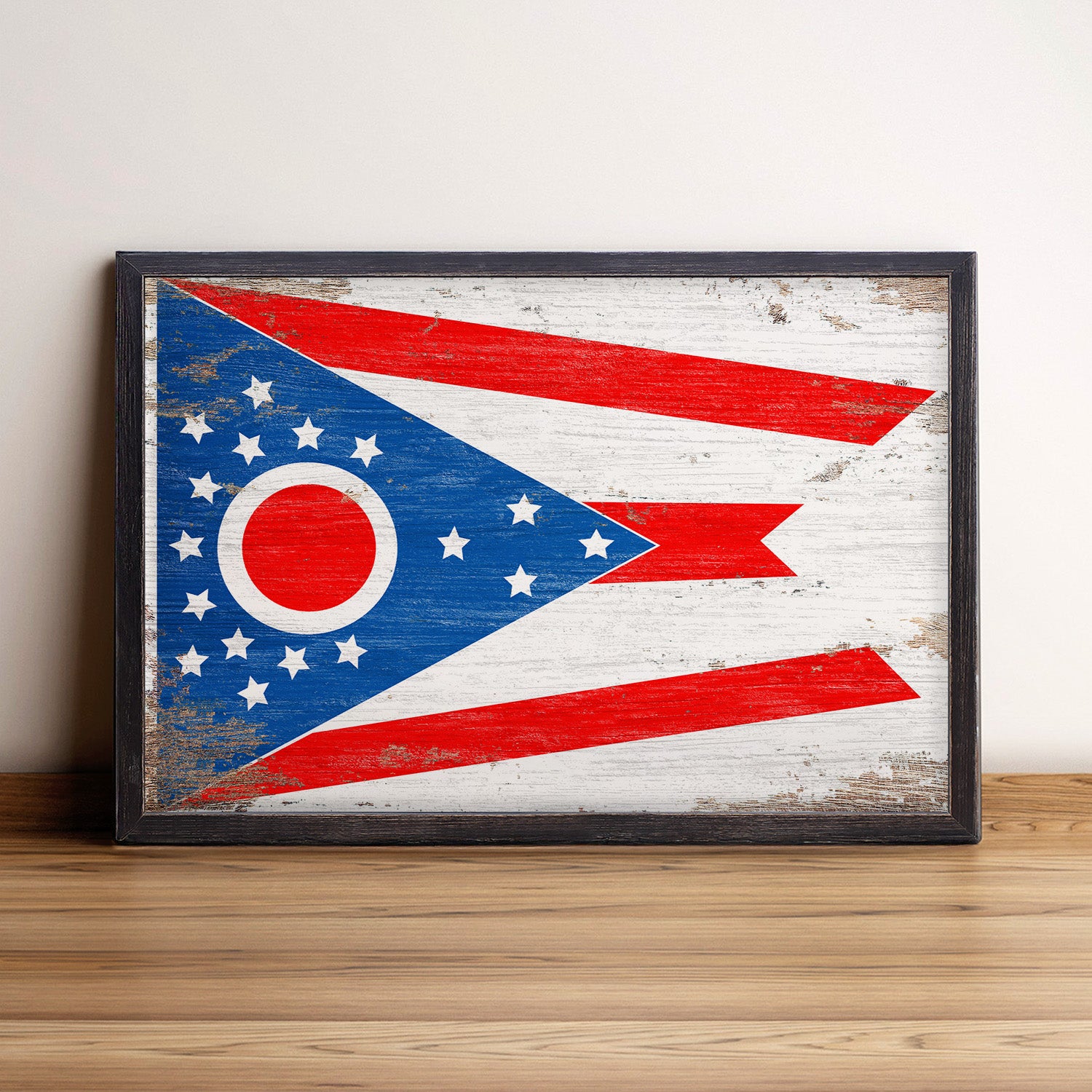 Ohio State Flag Framed Wall Art