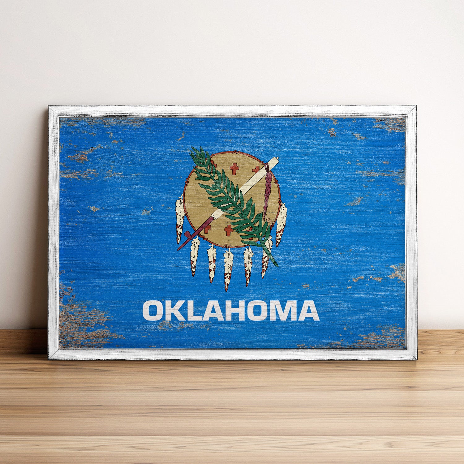 Oklahoma State Flag Framed Wall Art