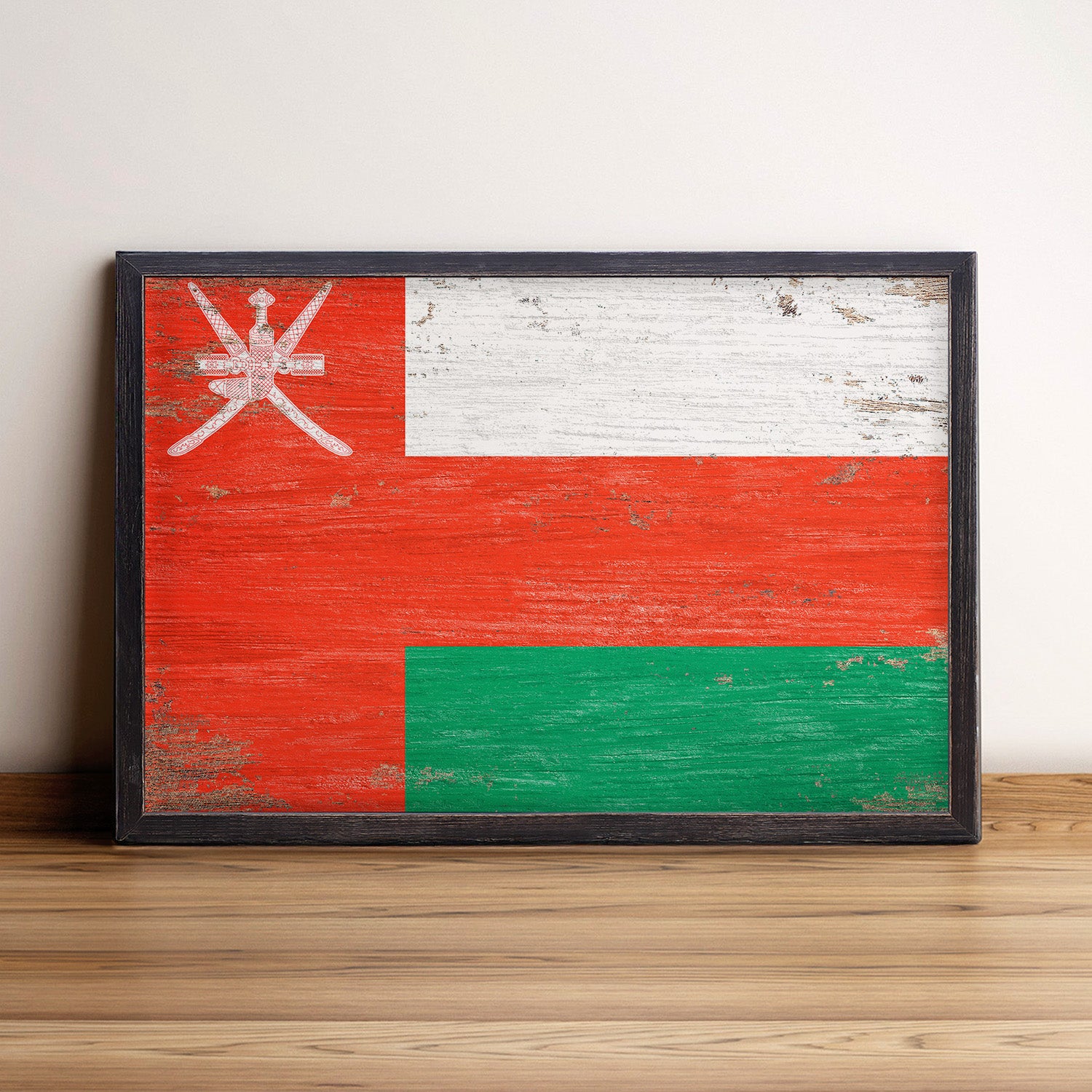 Oman Flag Framed Wall Art