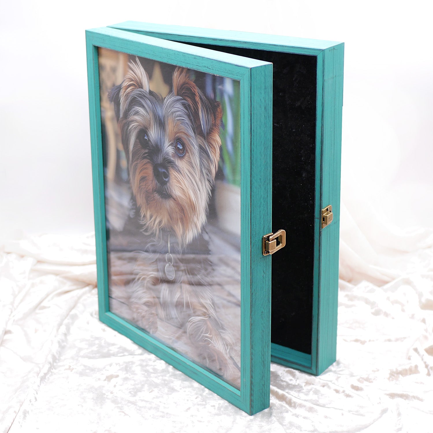 Picture Frame Keepsake Box - Turquoise