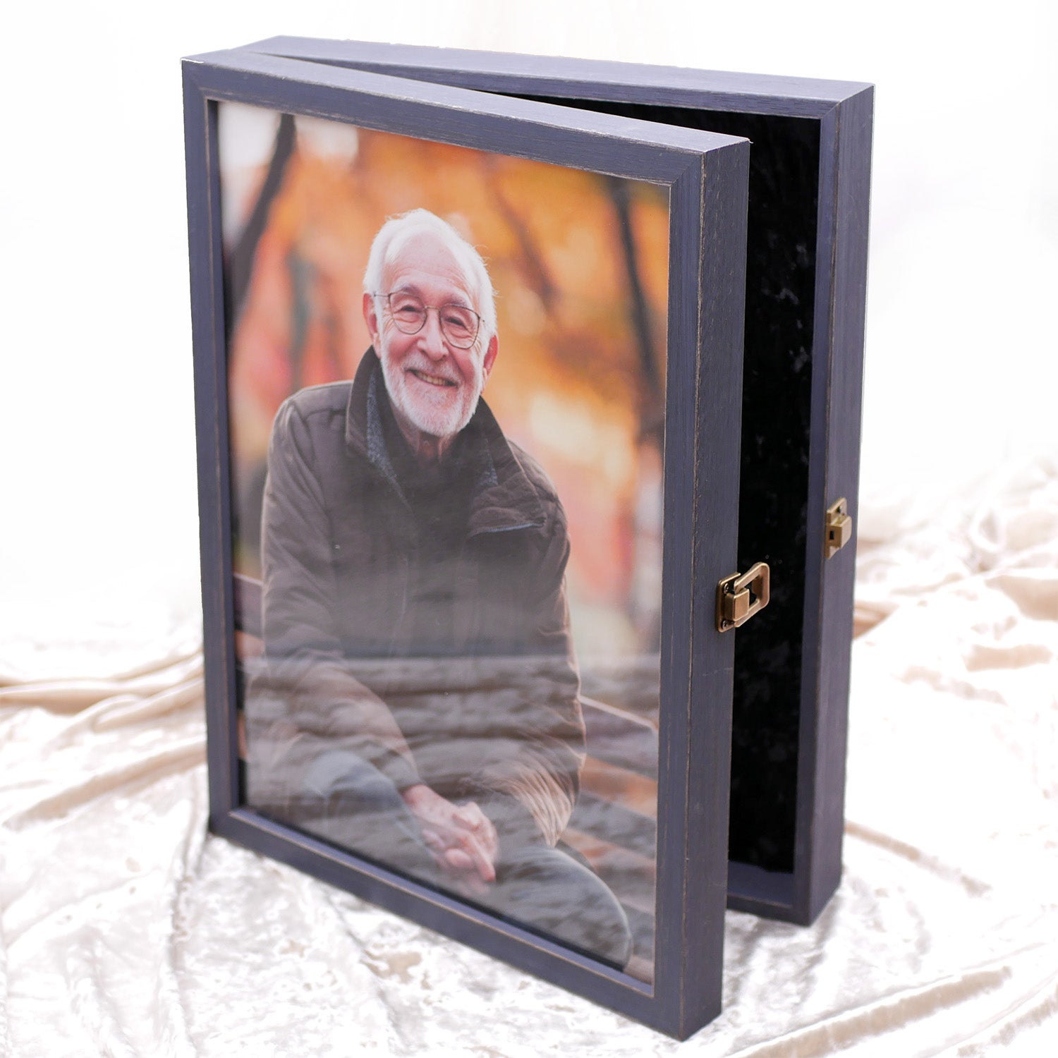 Picture Frame Keepsake Box - Navy